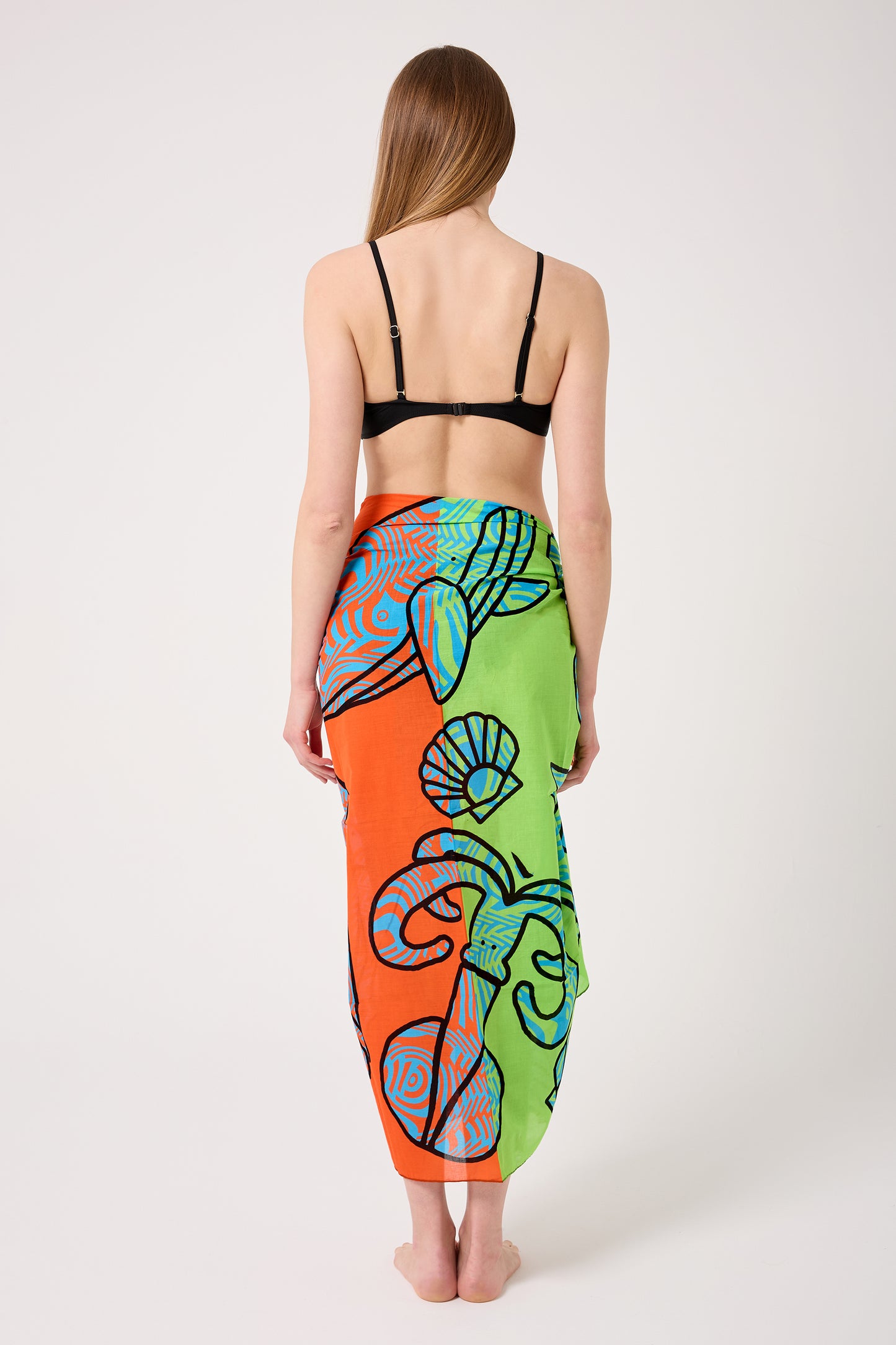 Coral %100 Cotton Pareo