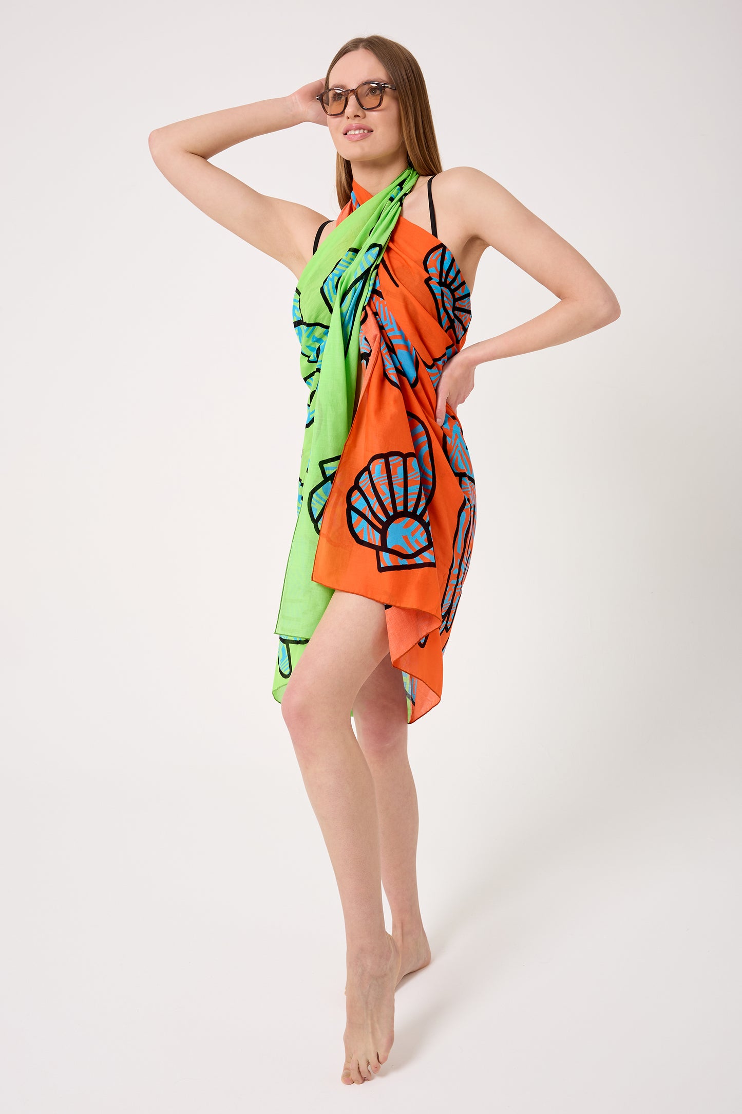 Coral %100 Cotton Pareo