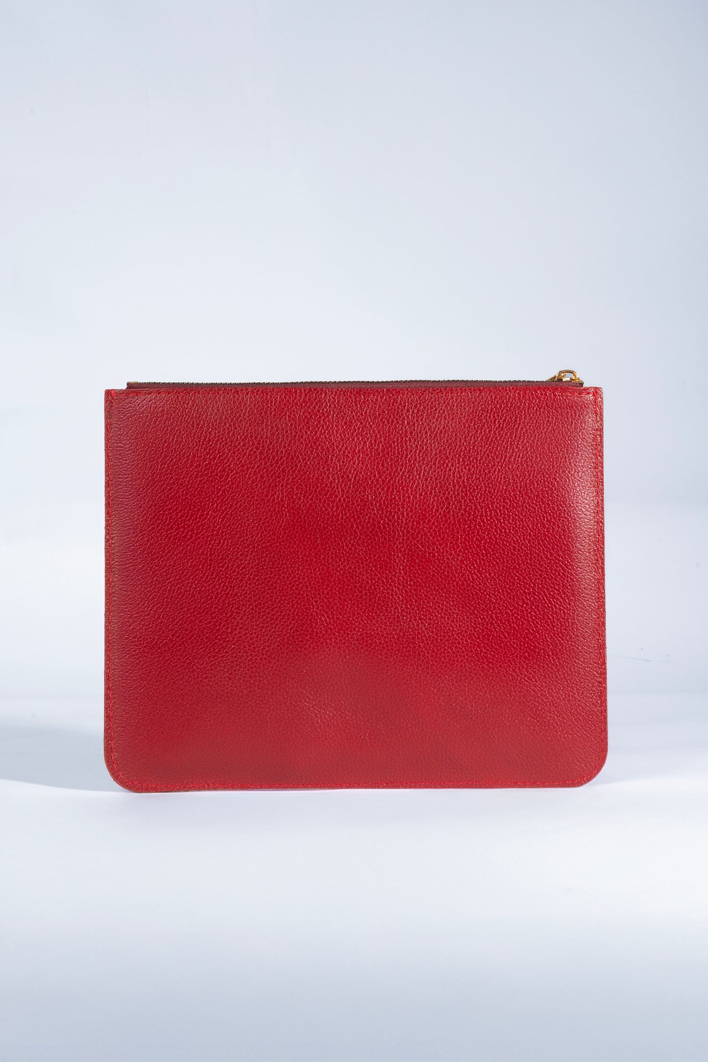 Nia Hakiki Deri Clutch Çanta - Kırmızı