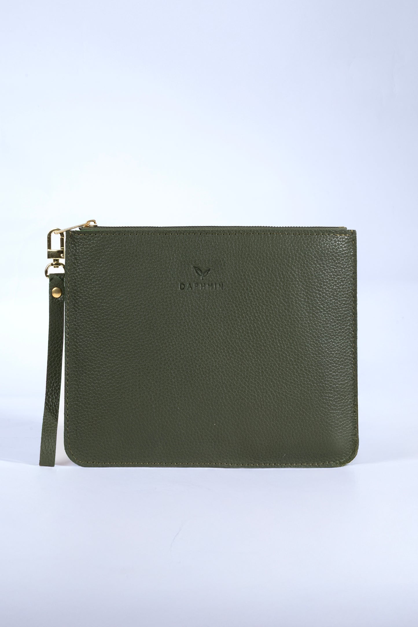 Nia Hakiki Deri Clutch Çanta - Haki