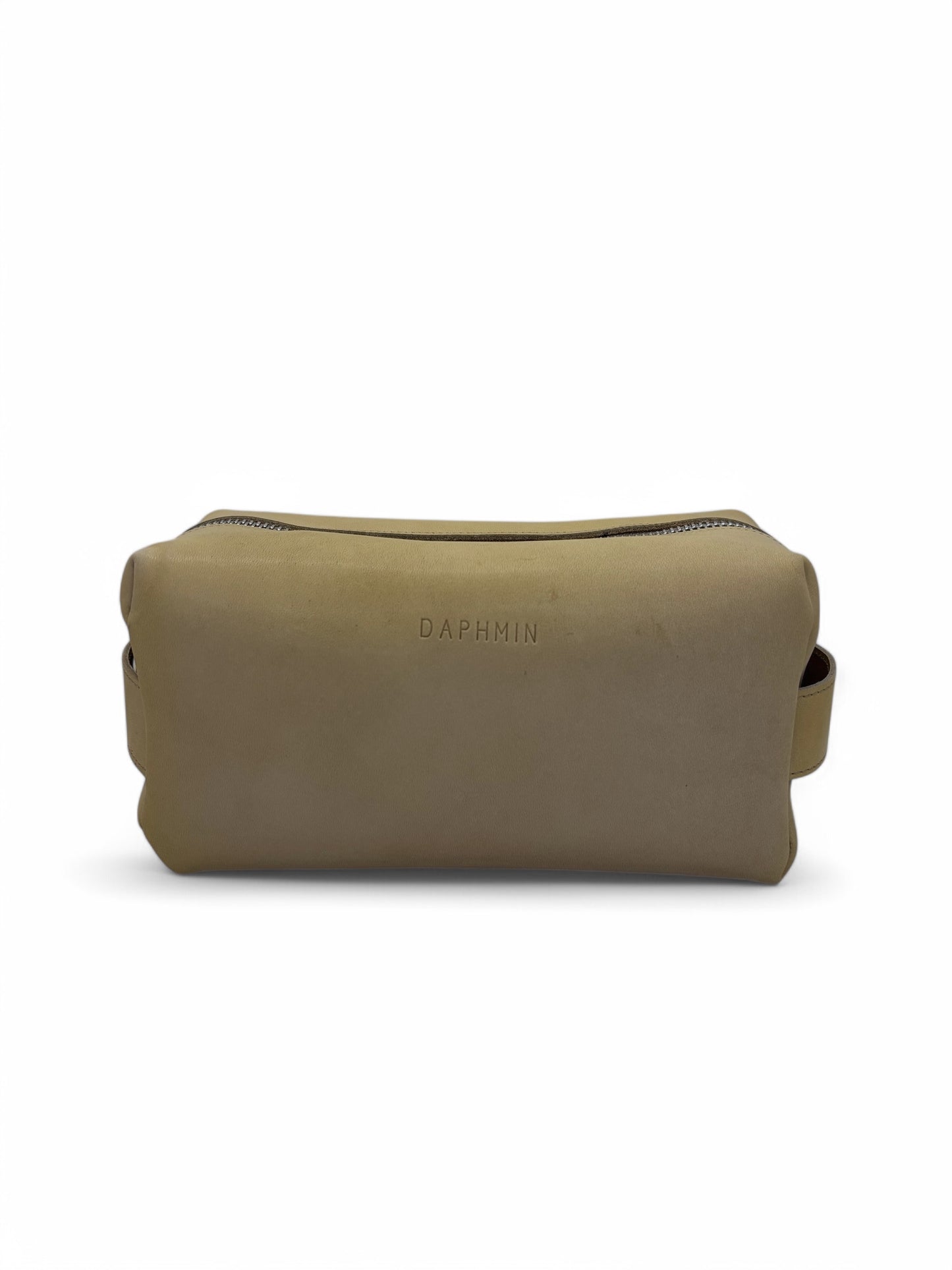 Dopp Kit Seyahat ve Kişisel Bakım Çantası - Bej Ham Deri