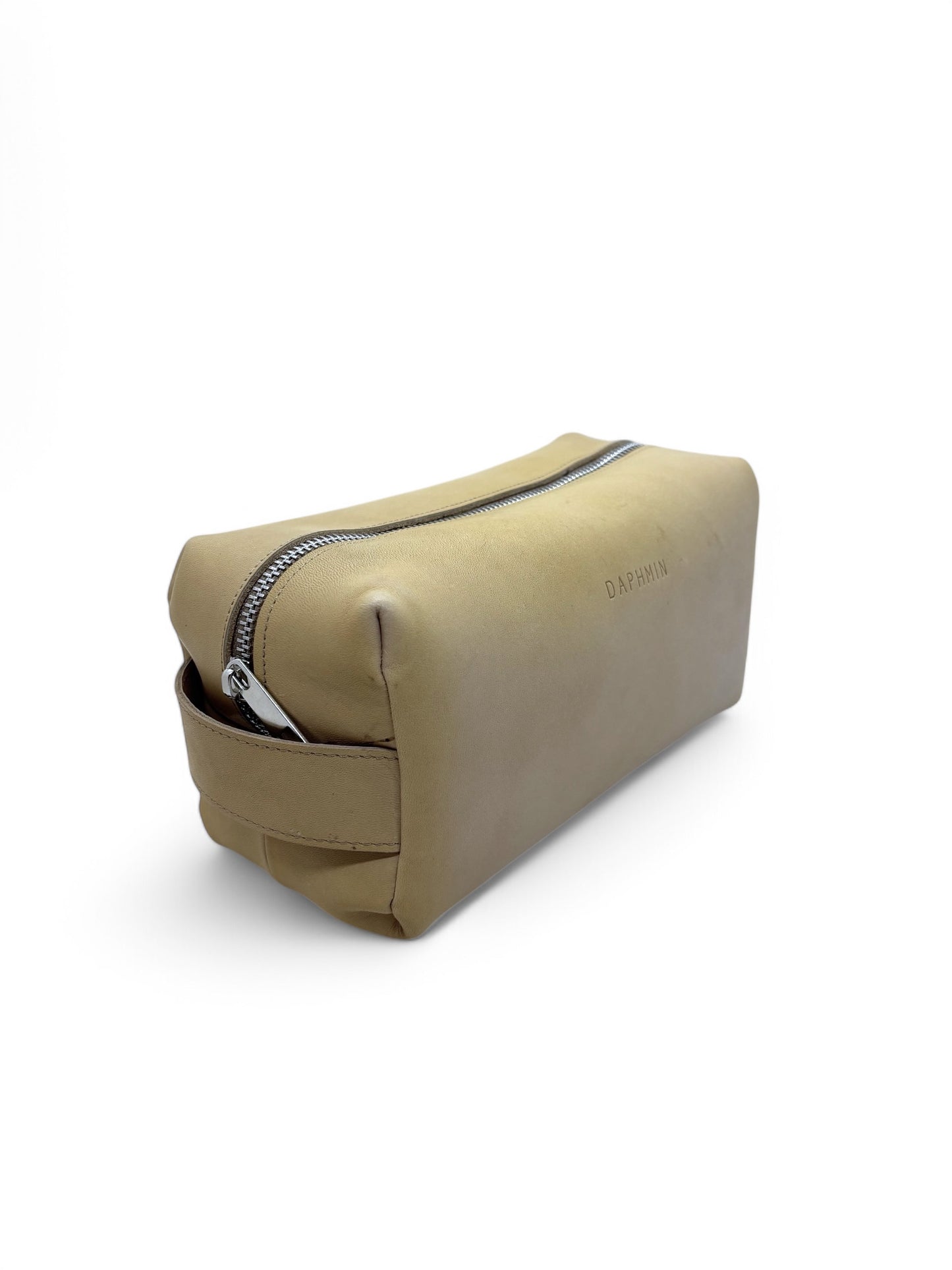Dopp Kit Seyahat ve Kişisel Bakım Çantası - Bej Ham Deri