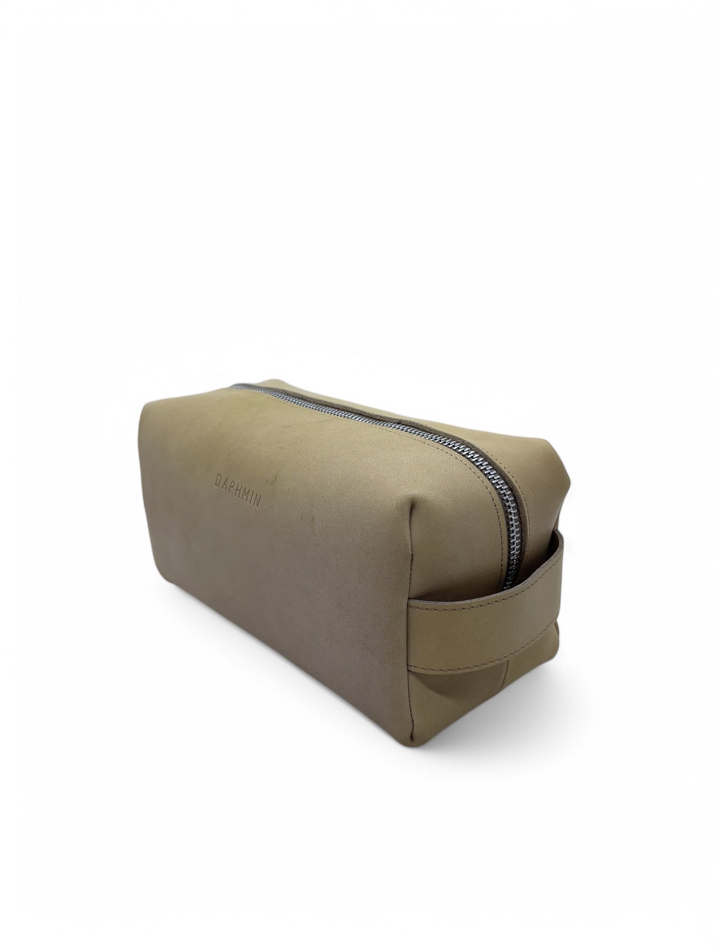 Dopp Kit Seyahat ve Kişisel Bakım Çantası - Bej Ham Deri