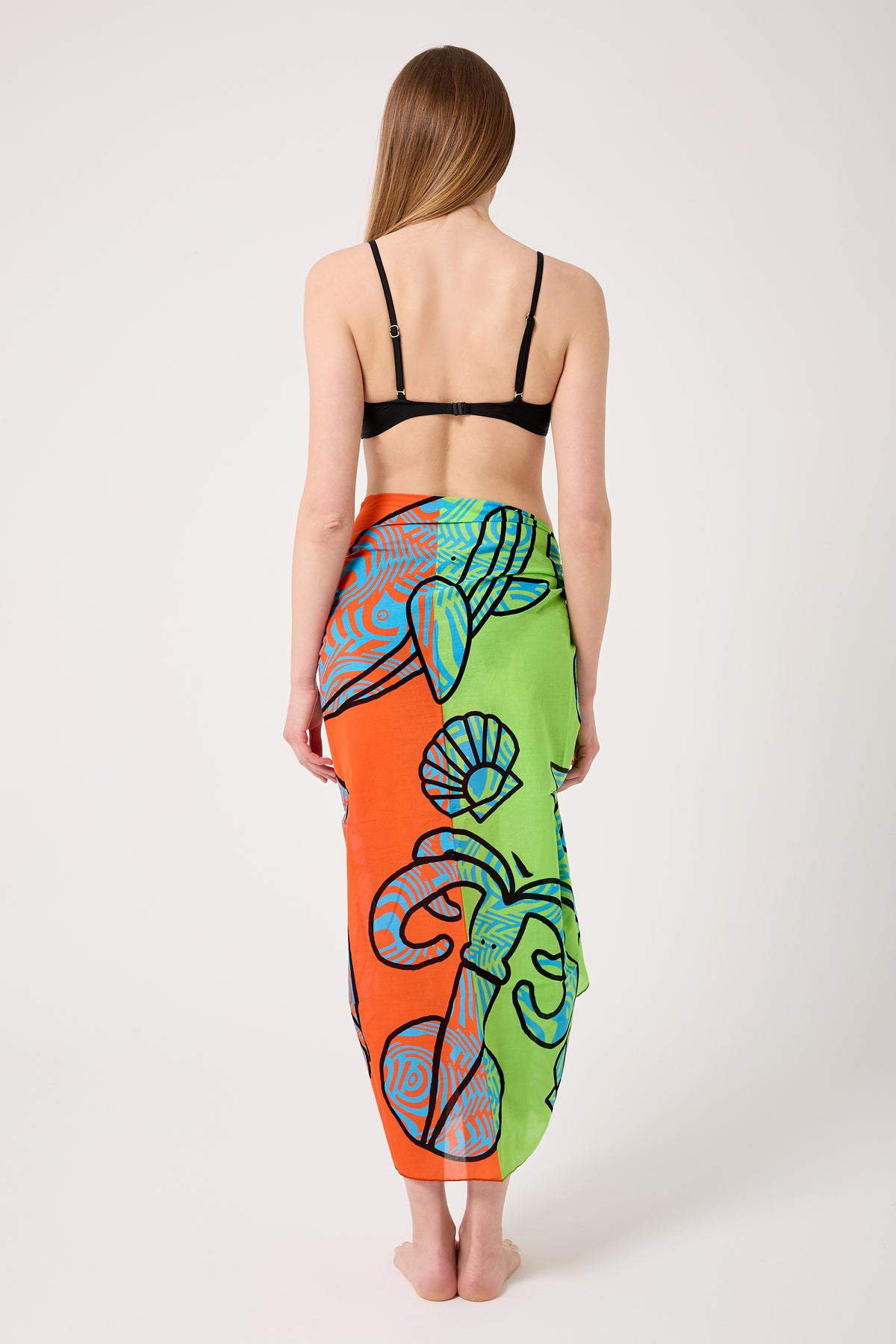 Coral 100% Cotton Pareo, image 3