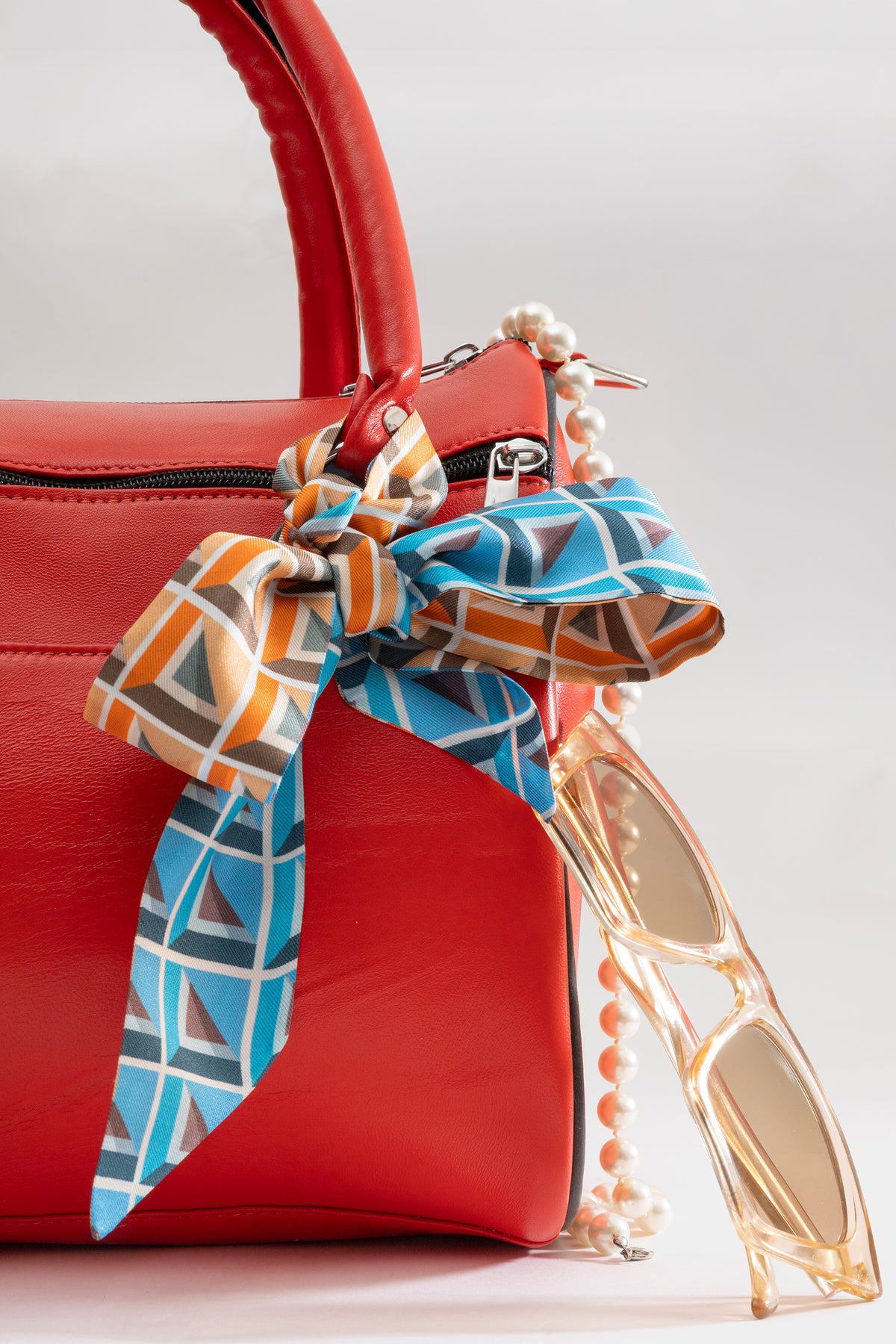 Linea Double-Sided Slim Silk Scarf, image 6