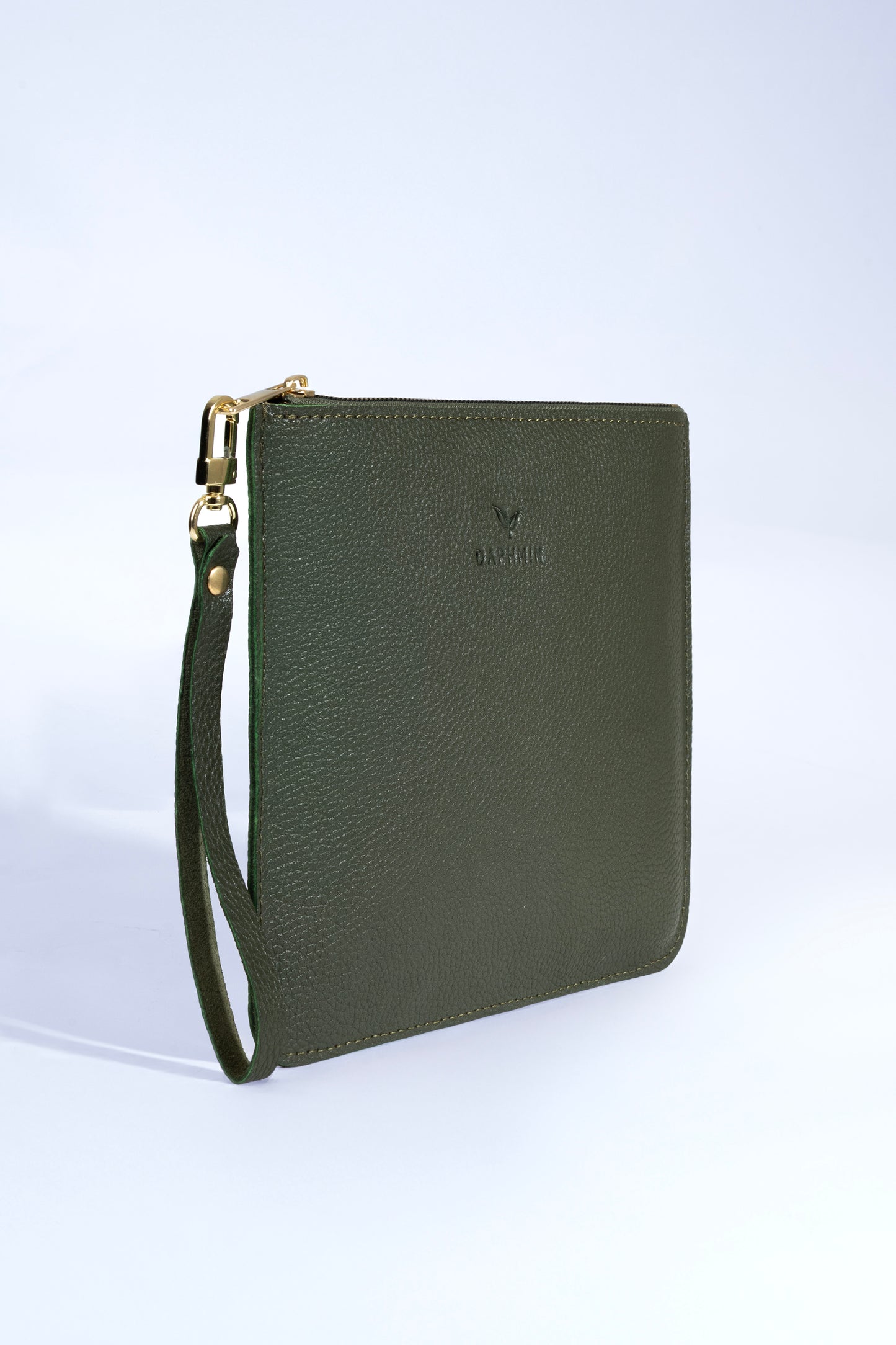 Nia Hakiki Deri Clutch Çanta - Haki