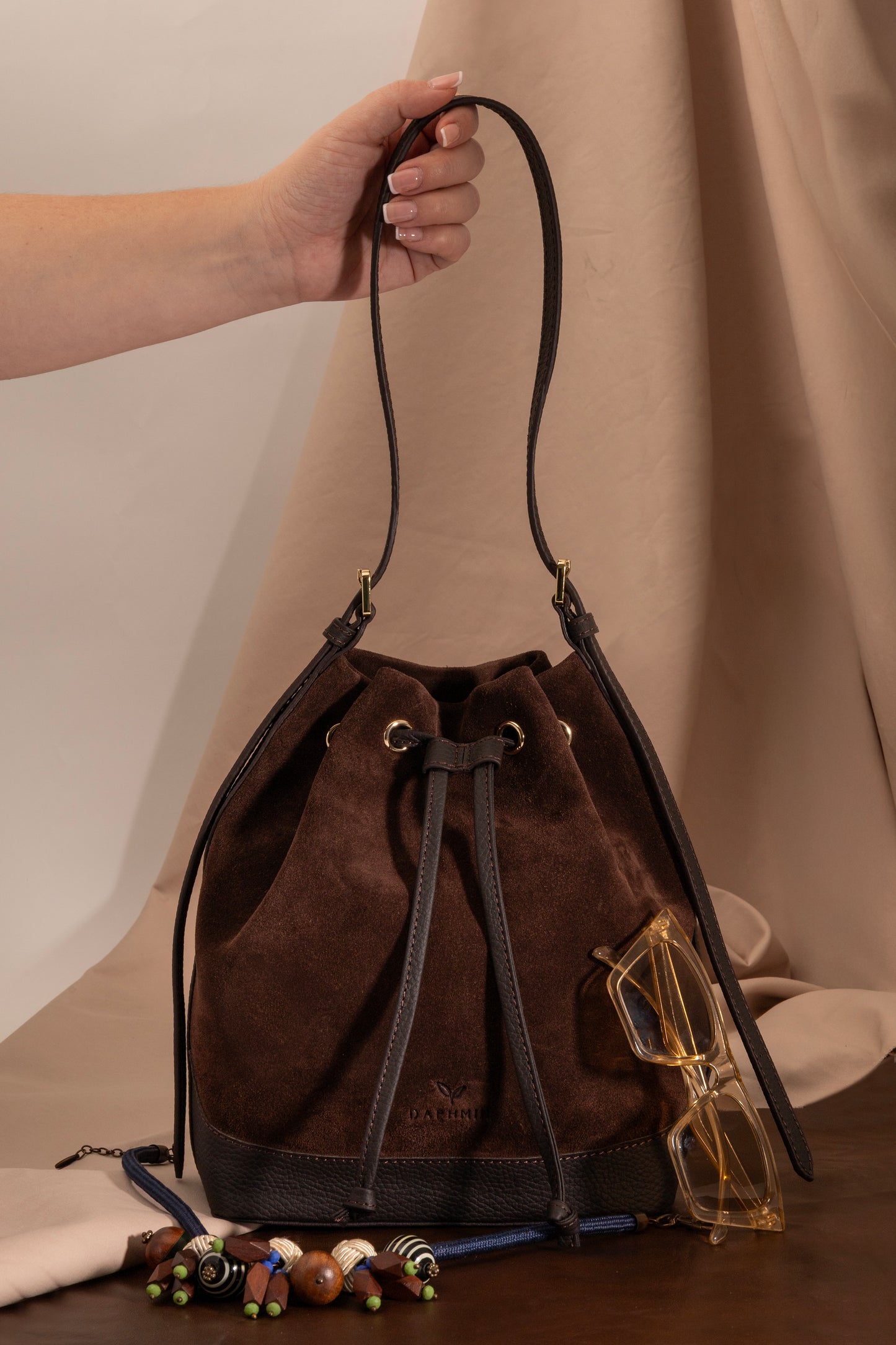 Sorella Suede Bucket – Kahverengi Süet Kadın Omuz Çantası