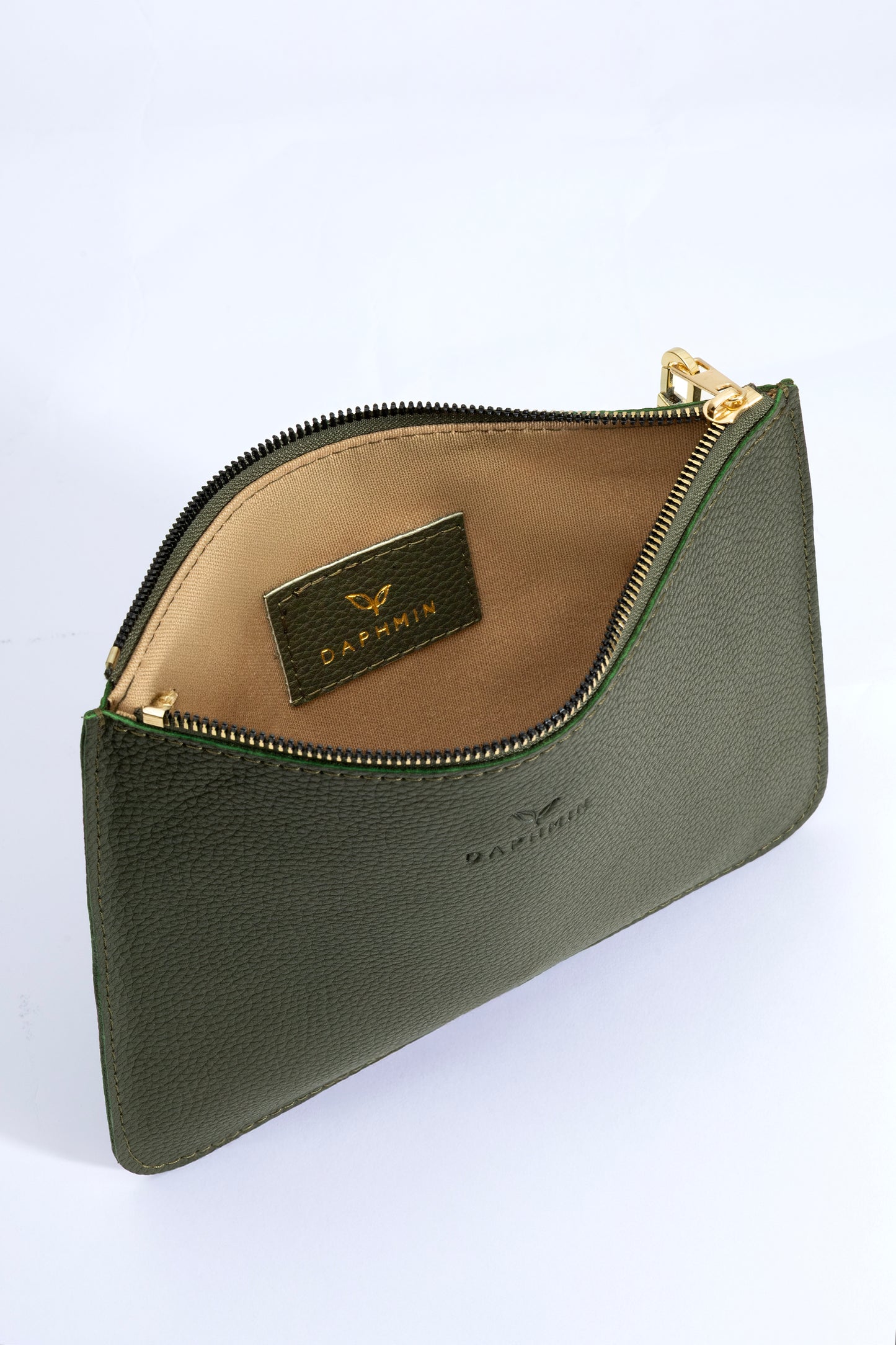 Nia Hakiki Deri Clutch Çanta - Haki