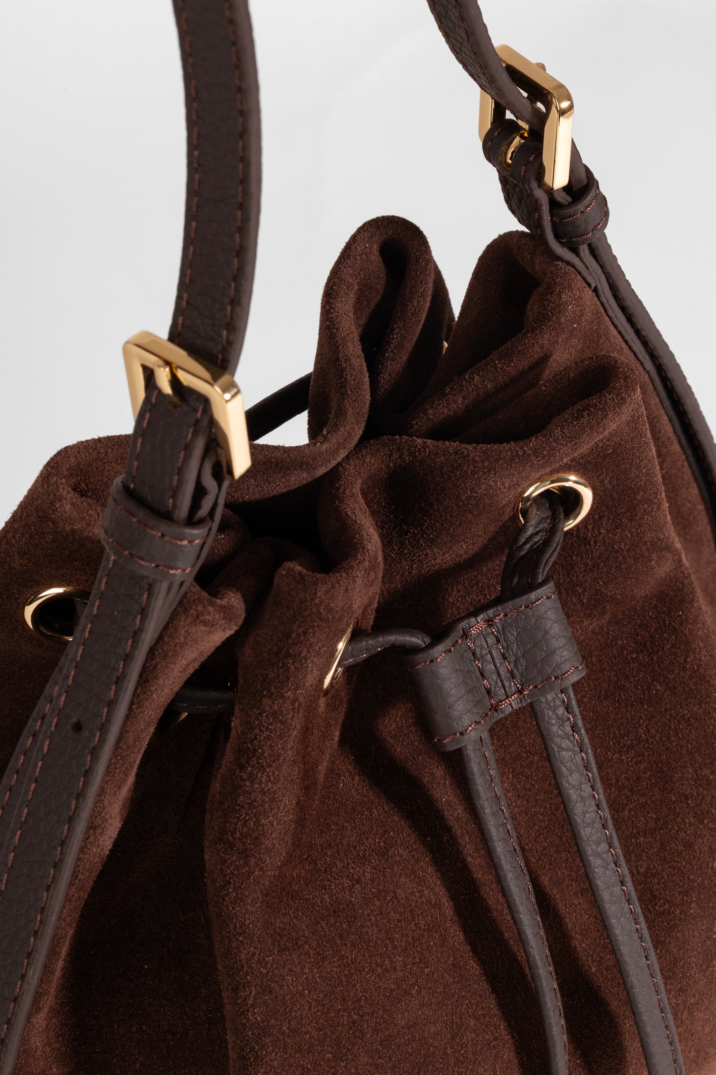 Sorella Suede Bucket – Kahverengi Süet Kadın Omuz Çantası