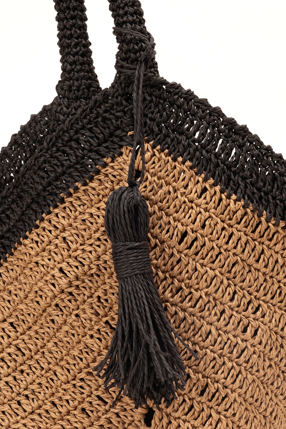 Straw-Look Tasselled Shoulder Bag – Natural, image 4