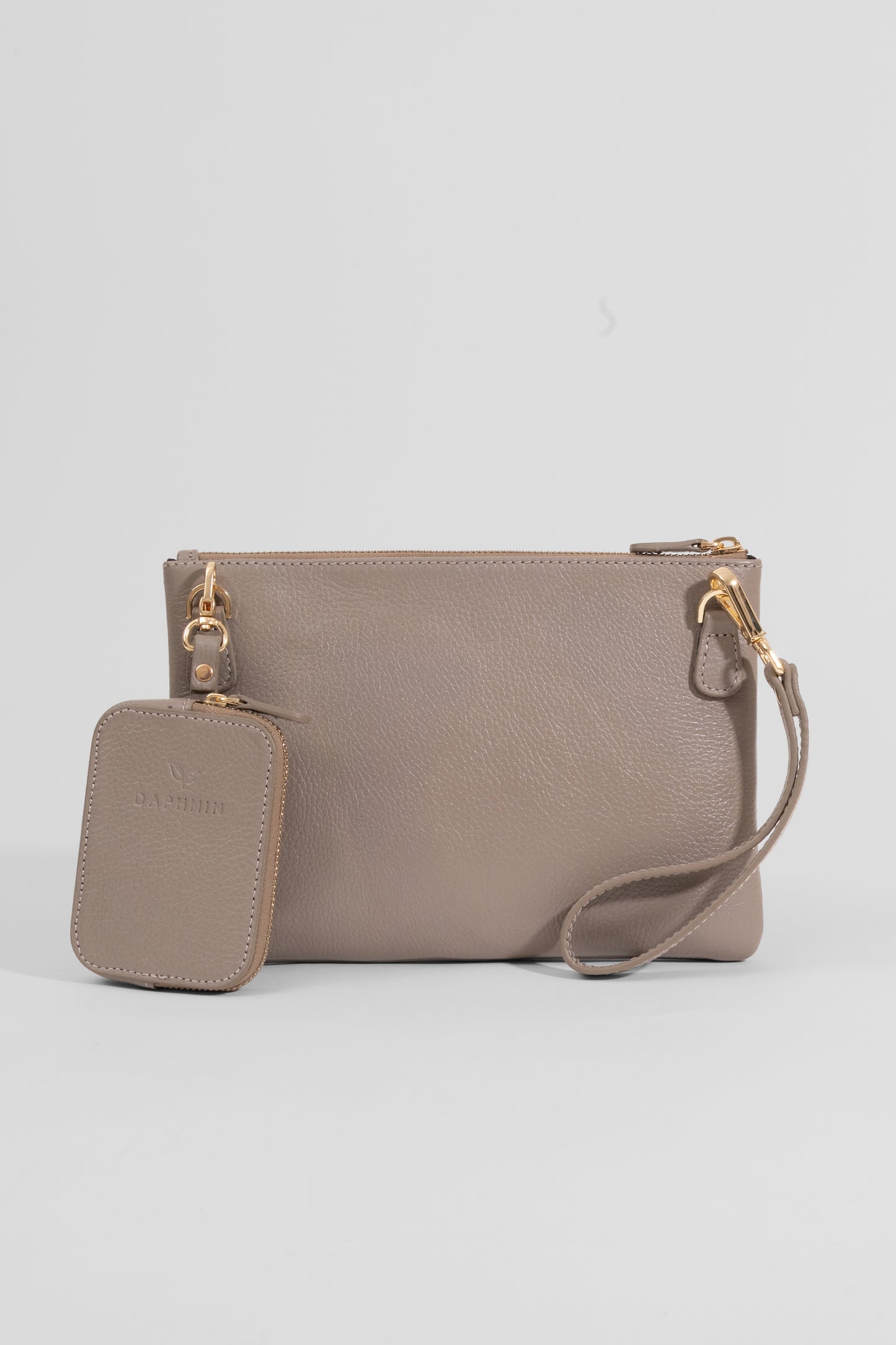 Carry Clutch - Kadın Hakiki Deri Omuz Askılı Vizon Portföy/Çapraz Çanta