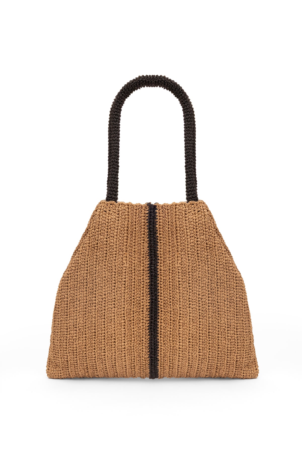 Straw-Look Convertible Shoulder Bag – Natural