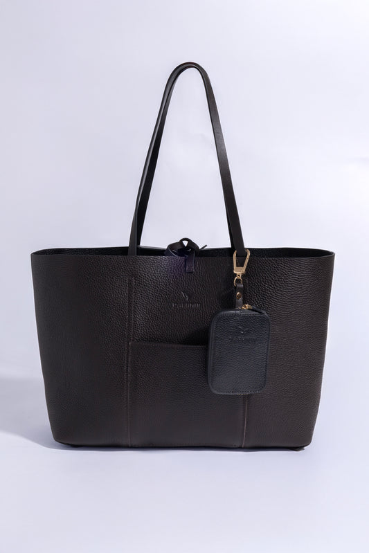 Duo Kadın Hakiki Deri Reversible Çift Taraflı Tote Çanta