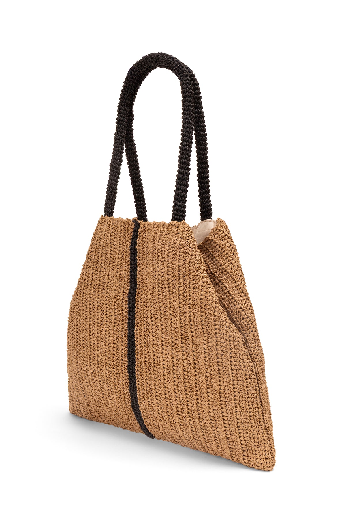 Straw-Look Convertible Shoulder Bag – Natural, image 4