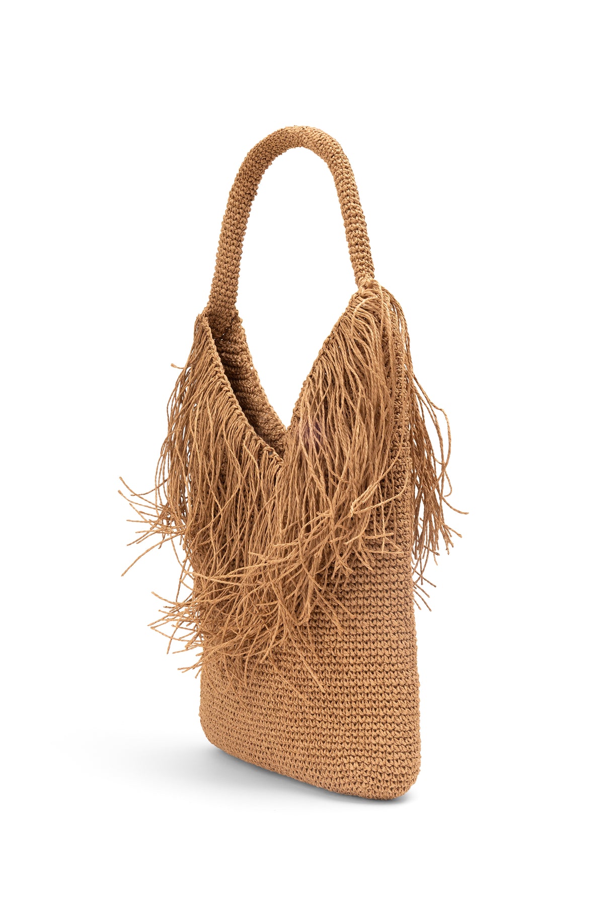 Straw-Look Fringed Shoulder Bag – Natural, image 3