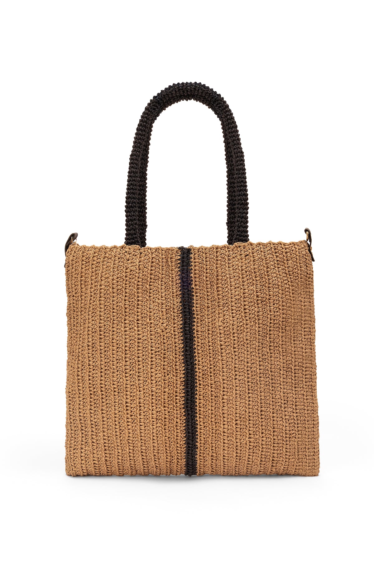 Straw-Look Convertible Shoulder Bag – Natural, image 3