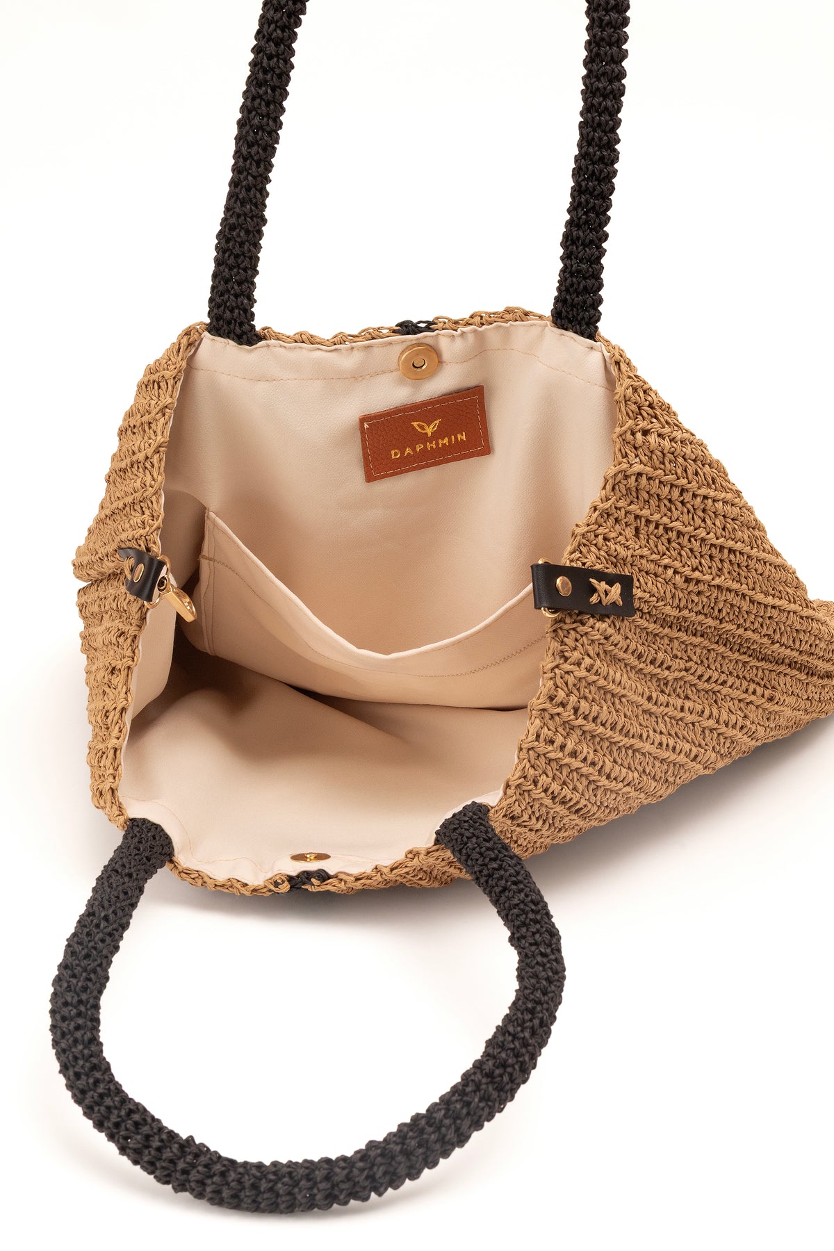 Straw-Look Convertible Shoulder Bag – Natural, image 5
