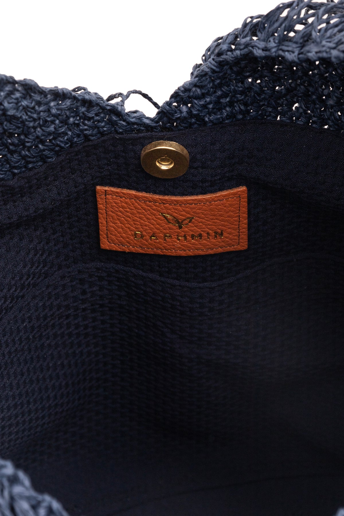 Straw-Look Fringed Shoulder Bag – Navy, image 5