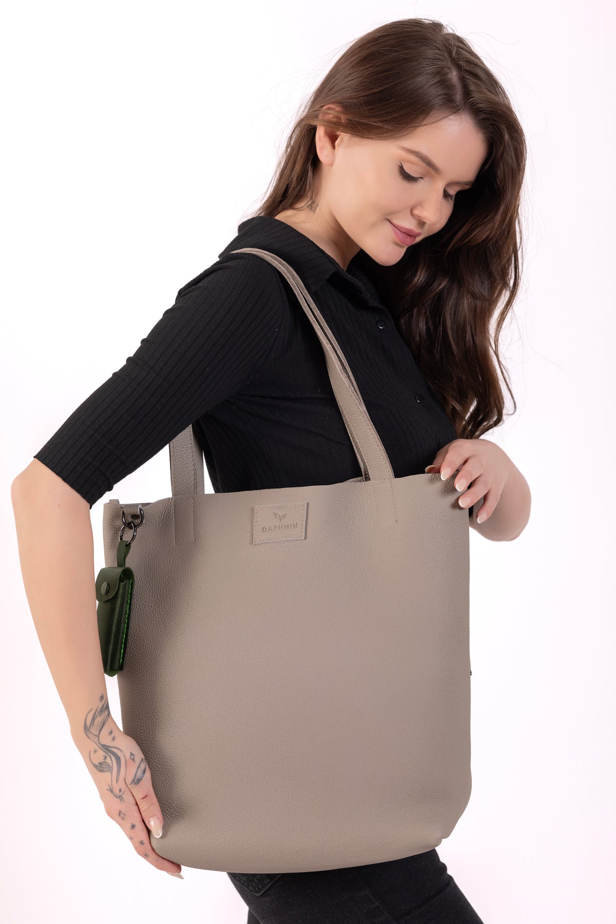 Daphne Tote Large – Taupe, image 2