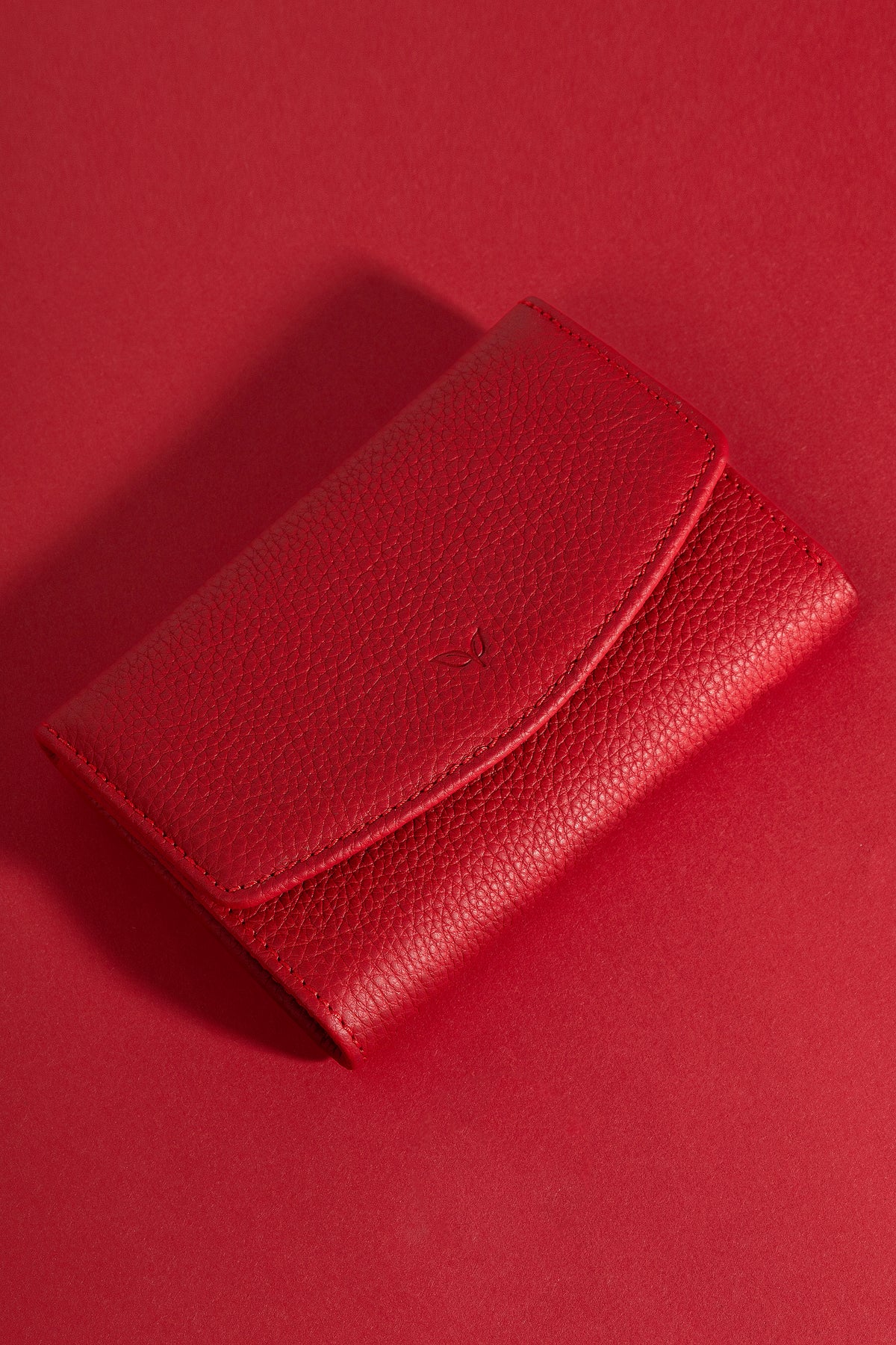 Perle Trifold Wallet – Red, image 7