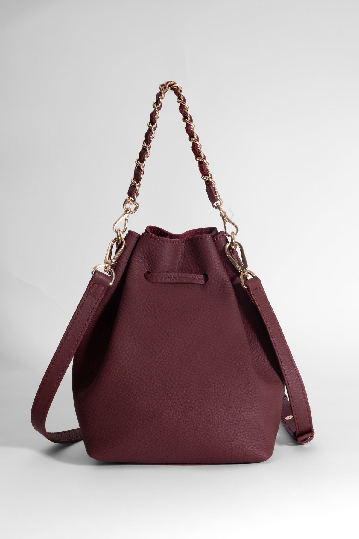Sorellina Mini Bucket – Burgundy, image 4
