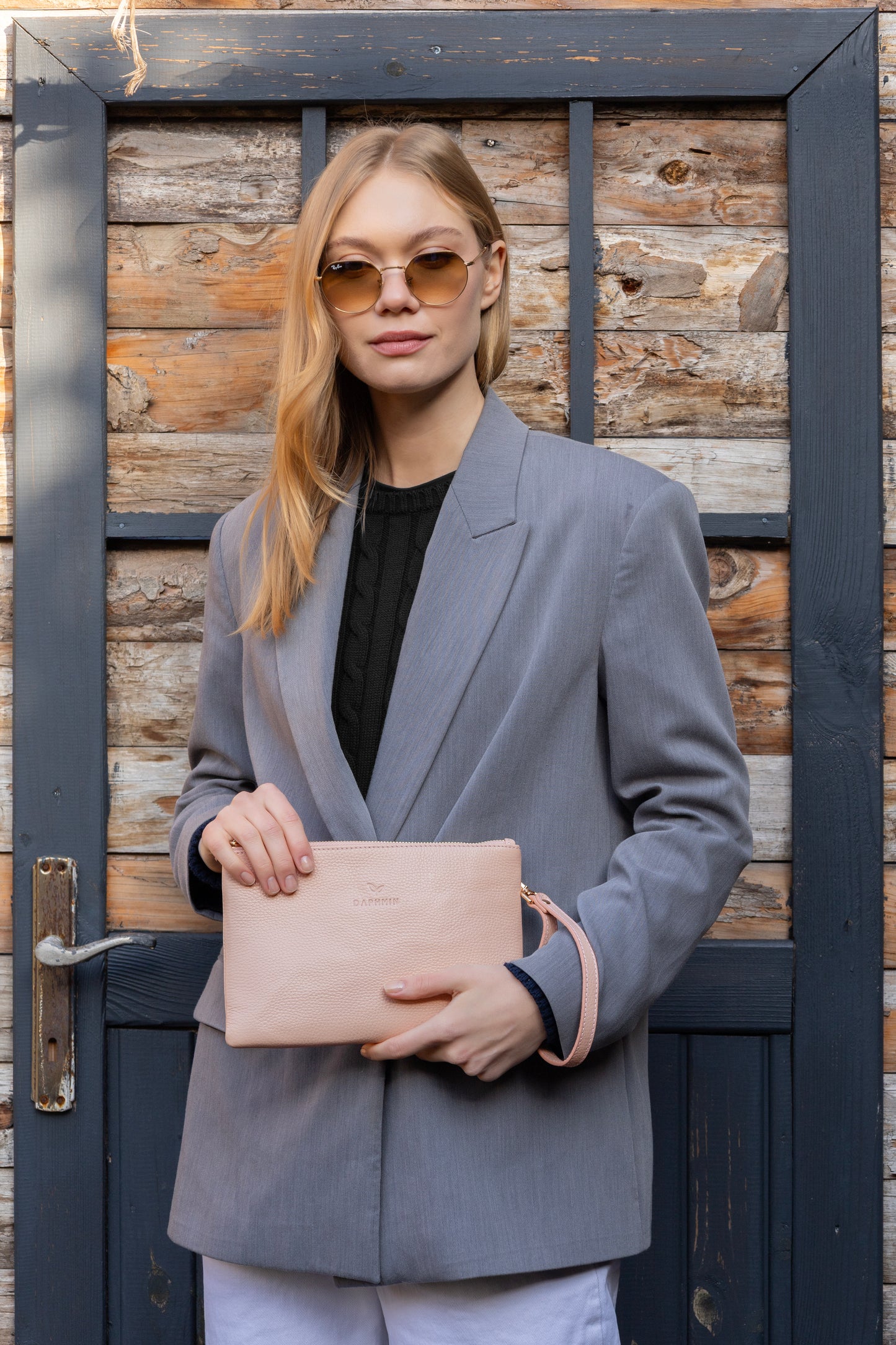 Carry Clutch - Kadın Hakiki Deri Omuz Askılı Pudra Portföy/Çapraz Çanta