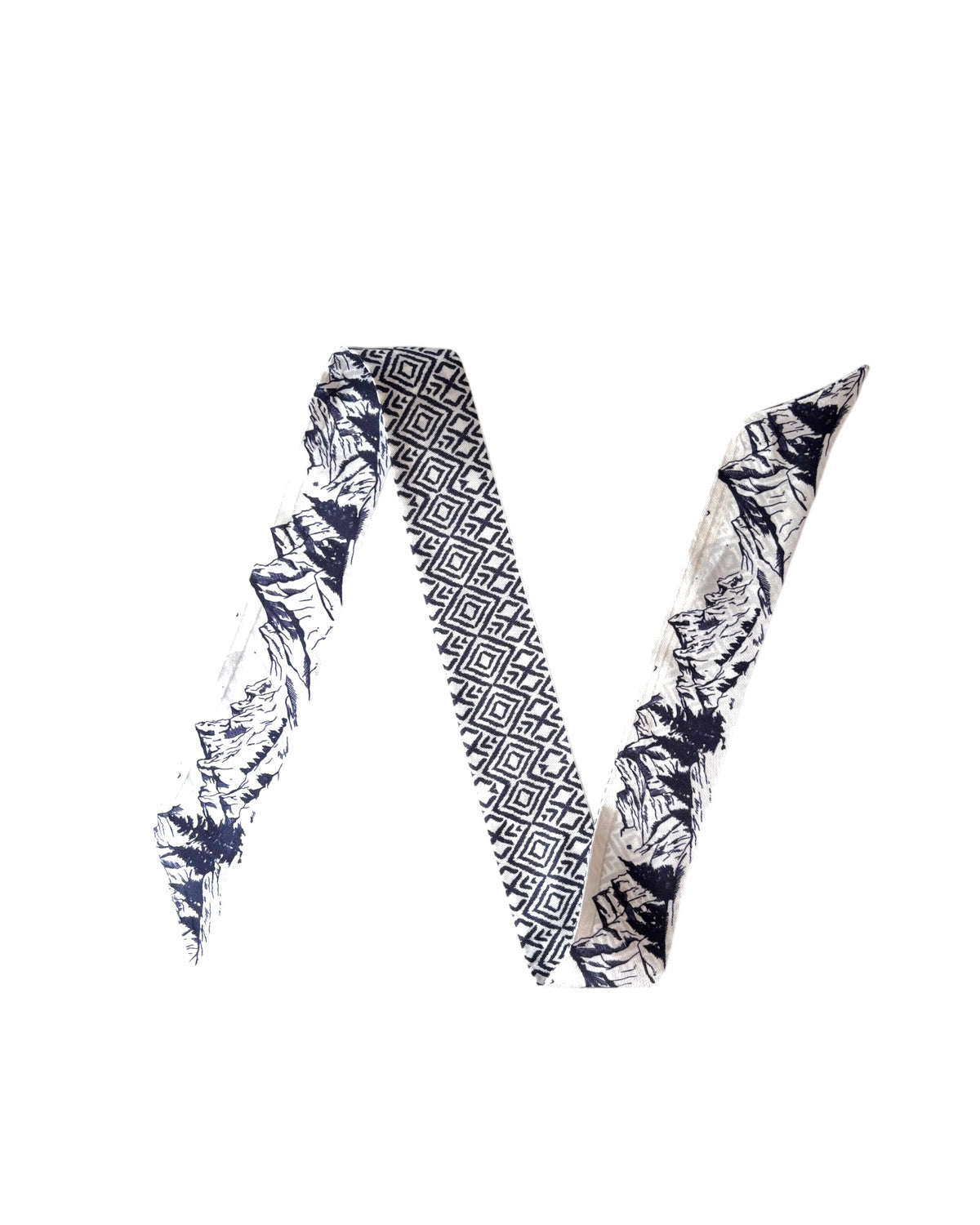 Montagne Double-Sided Slim Silk Scarf, image 8