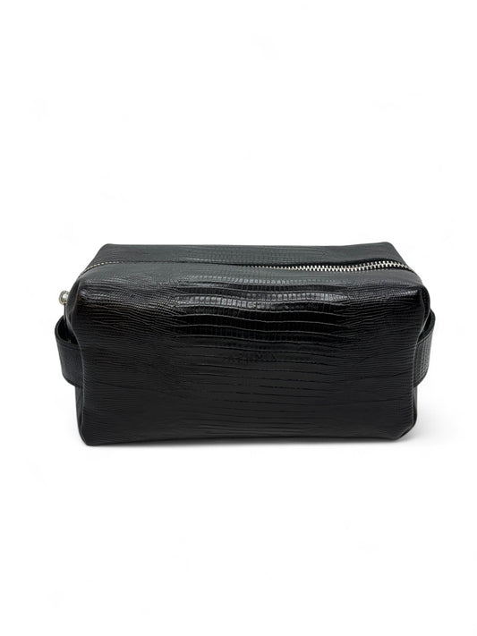 Dopp Kit Seyahat ve Kişisel Bakım Çantası - Siyah Kroko