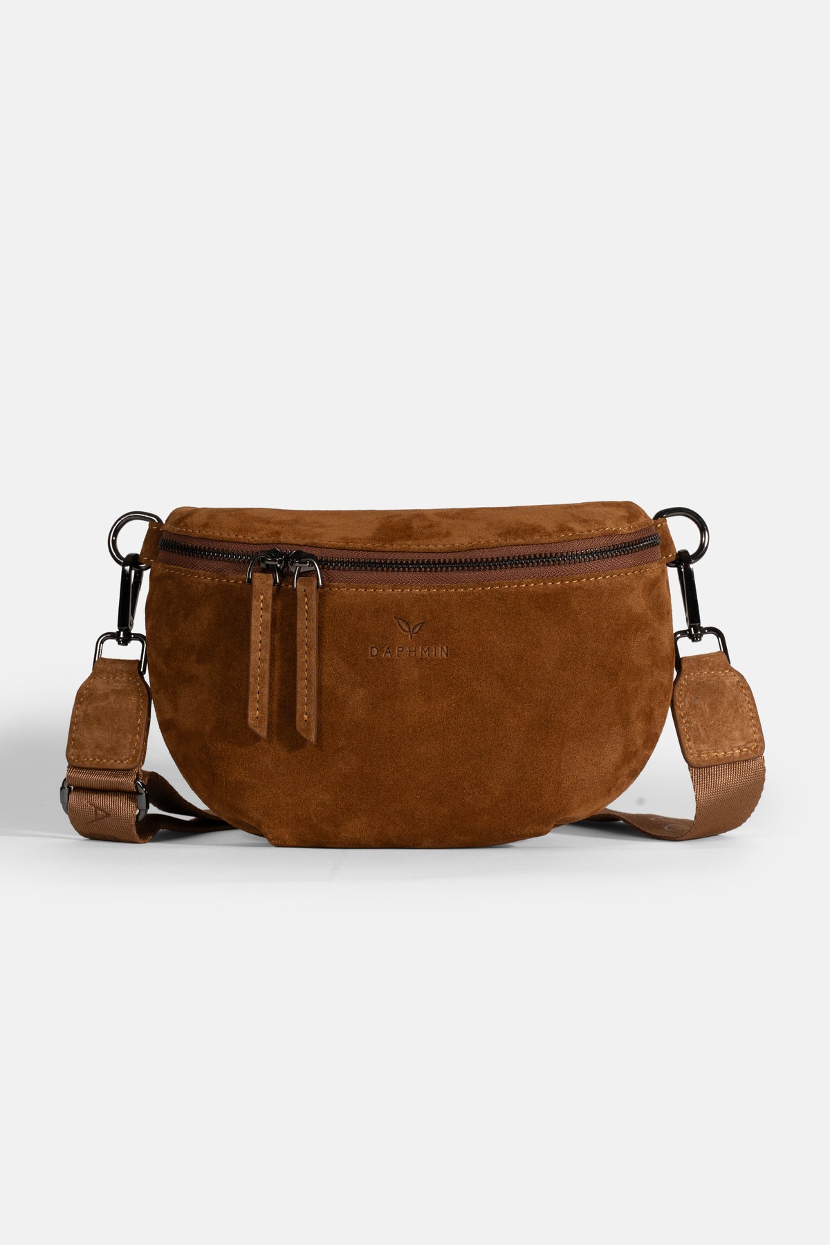 Suede Double-Strap Crossbody Bag – Tan, image 4