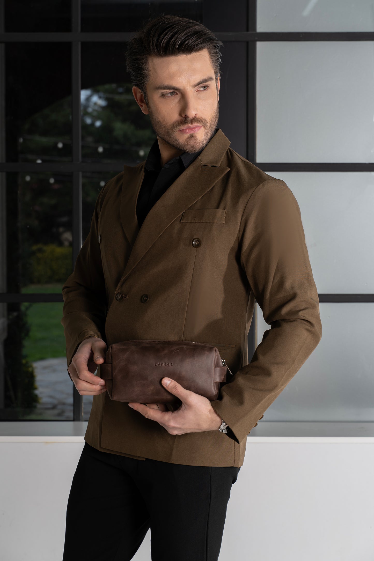 Dopp Kit Seyahat ve Kişisel Bakım Çantası - Kahverengi