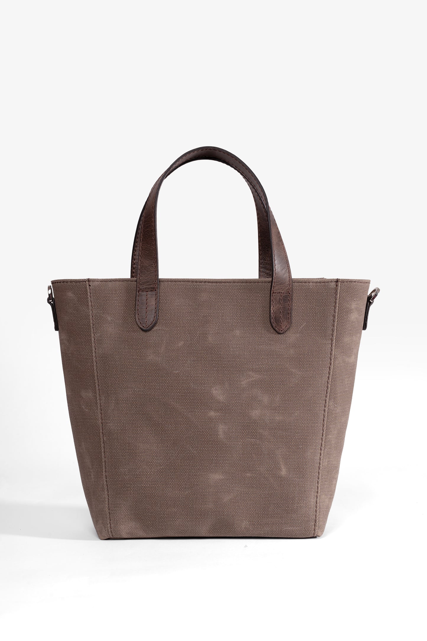 Daphne Flex Small Kanvas Tote - Kahverengi El ve Omuz Çantası (Hakiki Deri Garnili)