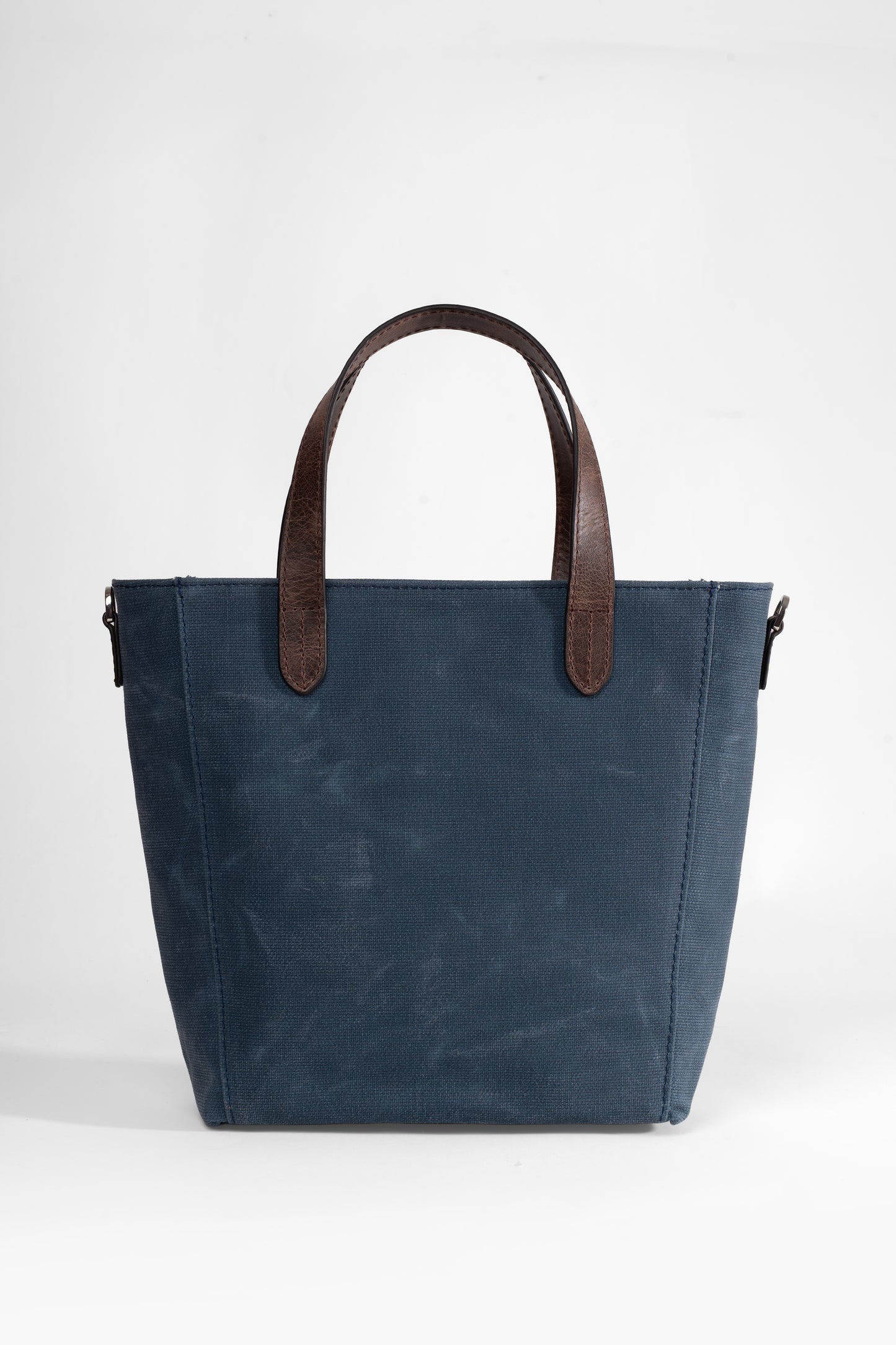 Daphne Flex Small Kanvas Tote - Mavi El ve Omuz Çantası (Hakiki Deri Garnili)