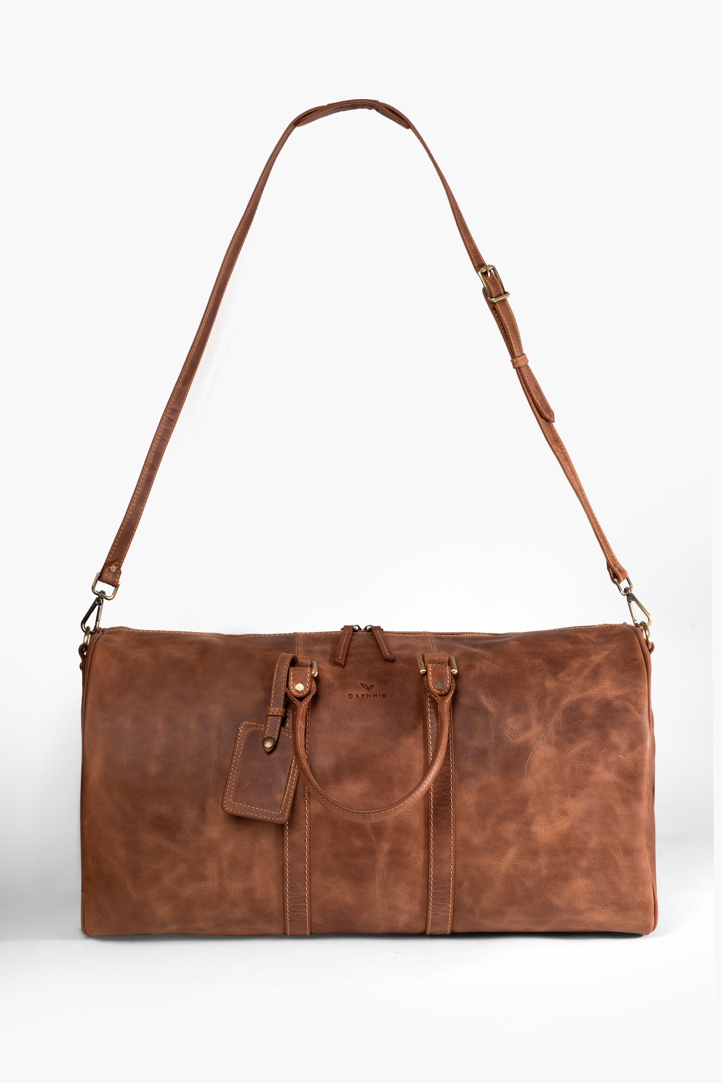 Daphmin Leather Weekender – Taba Hakiki Deri Seyahat Çantası