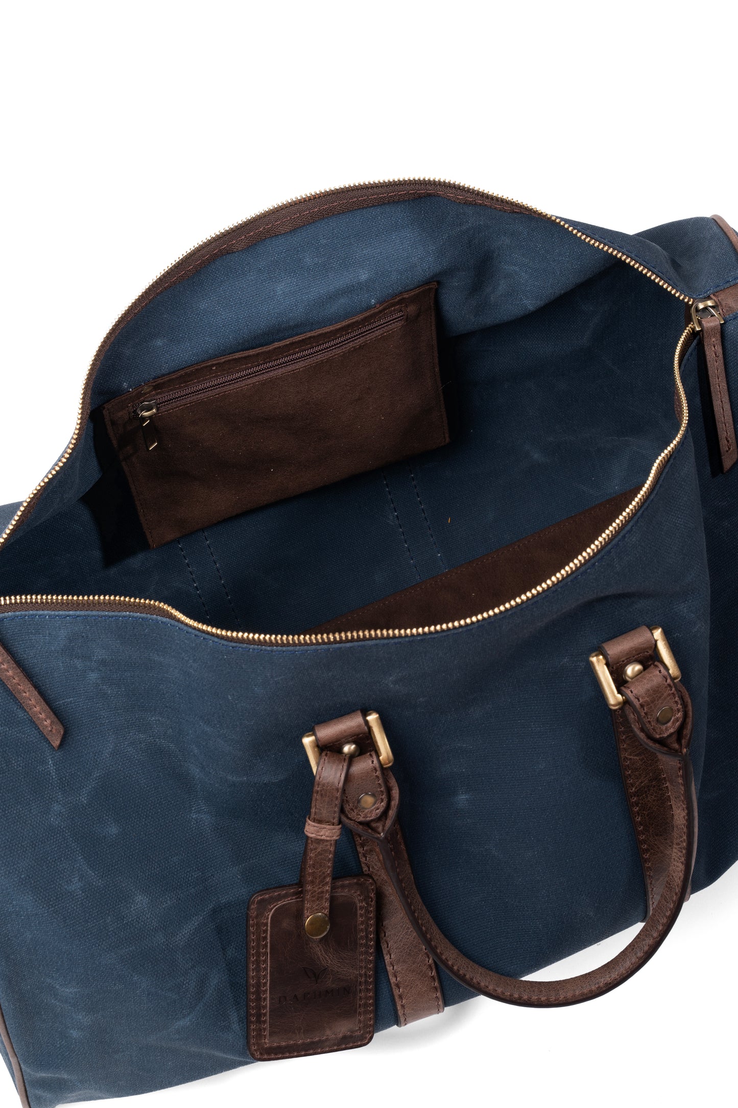 Daphmin Canvas Weekender – Mavi Kanvas/Deri Garnili Seyahat Çantası
