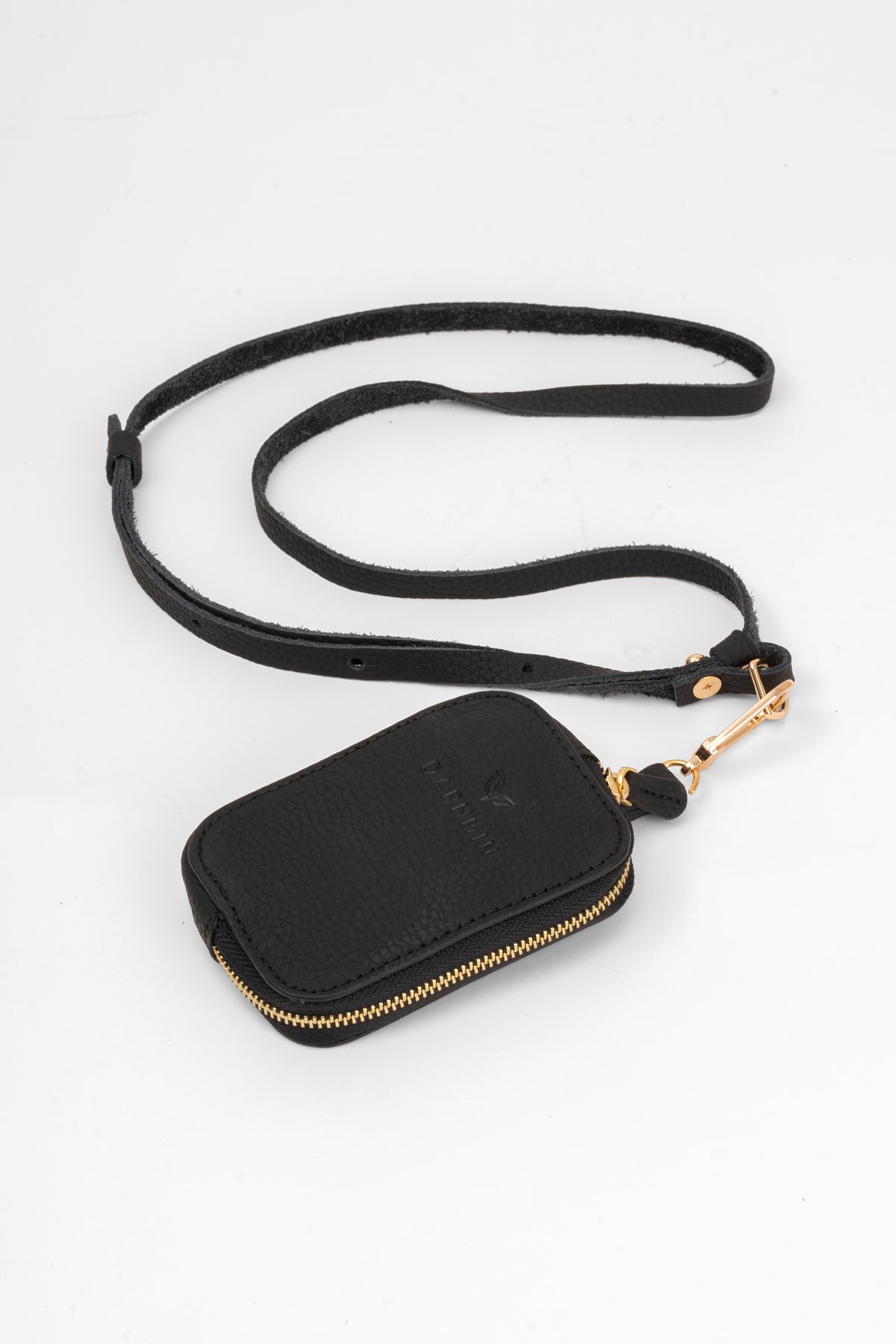 Mini Wallet with Shoulder Strap – Black, image 4