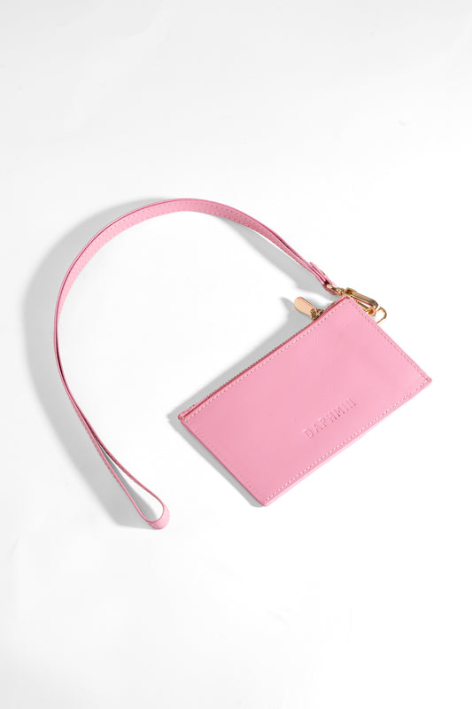 Mira Pembe Askılı Hakiki Deri Kartlık