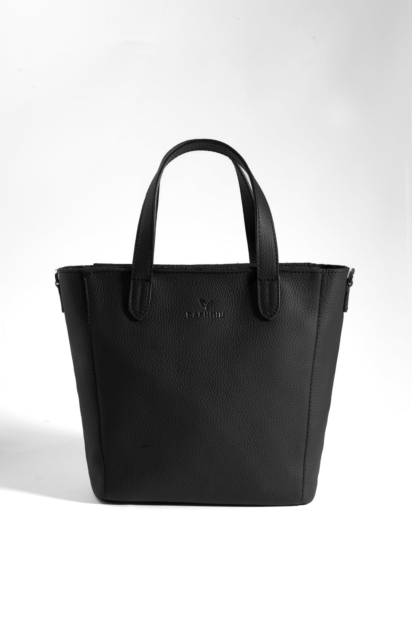 Daphne Flex Small Tote - Siyah Hakiki Deri El ve Omuz Çantası