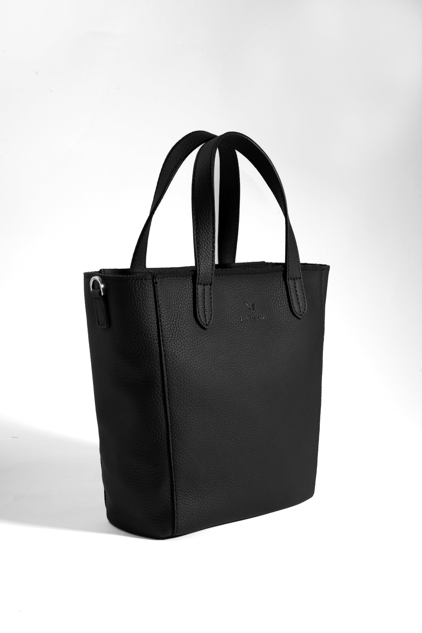 Daphne Flex Small Tote - Siyah Hakiki Deri El ve Omuz Çantası