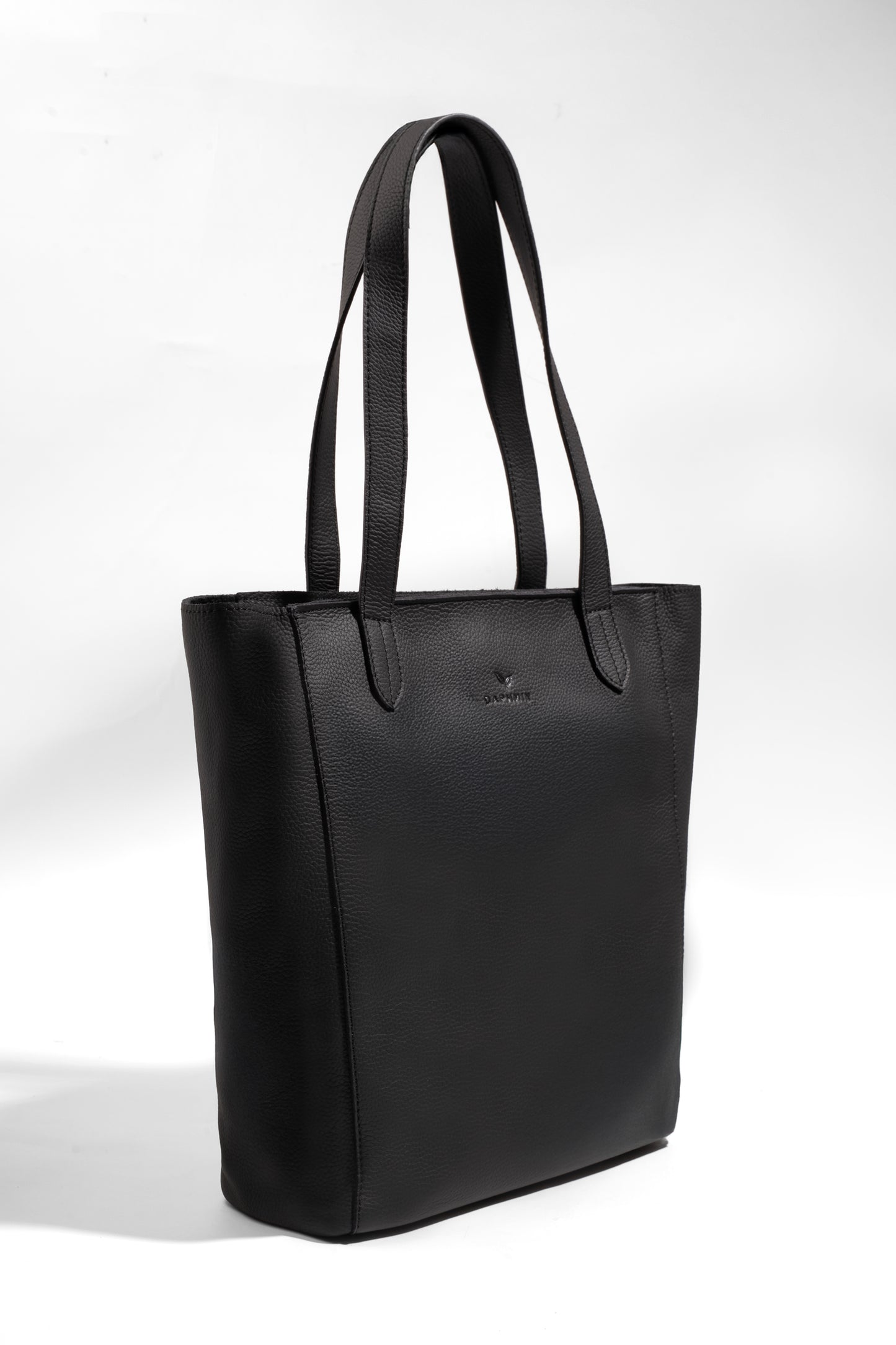 Daphne Everyday Large Tote - Siyah Hakiki Deri Omuz Çantası