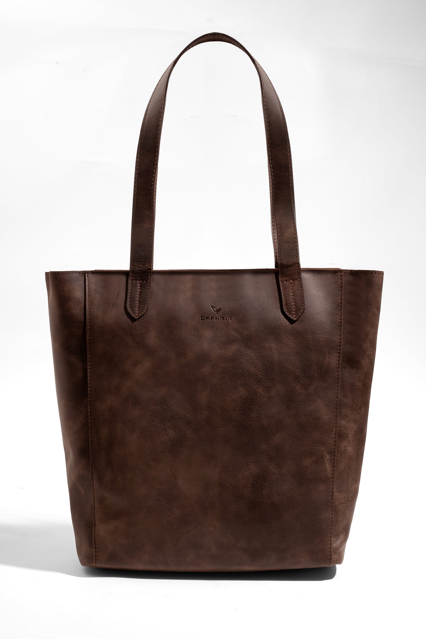 Daphne Everyday Large Tote - Kahverengi Hakiki Deri Omuz Çantası