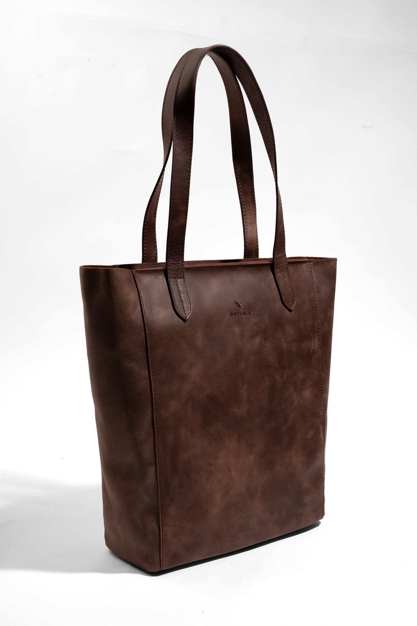 Daphne Everyday Large Tote - Kahverengi Hakiki Deri Omuz Çantası