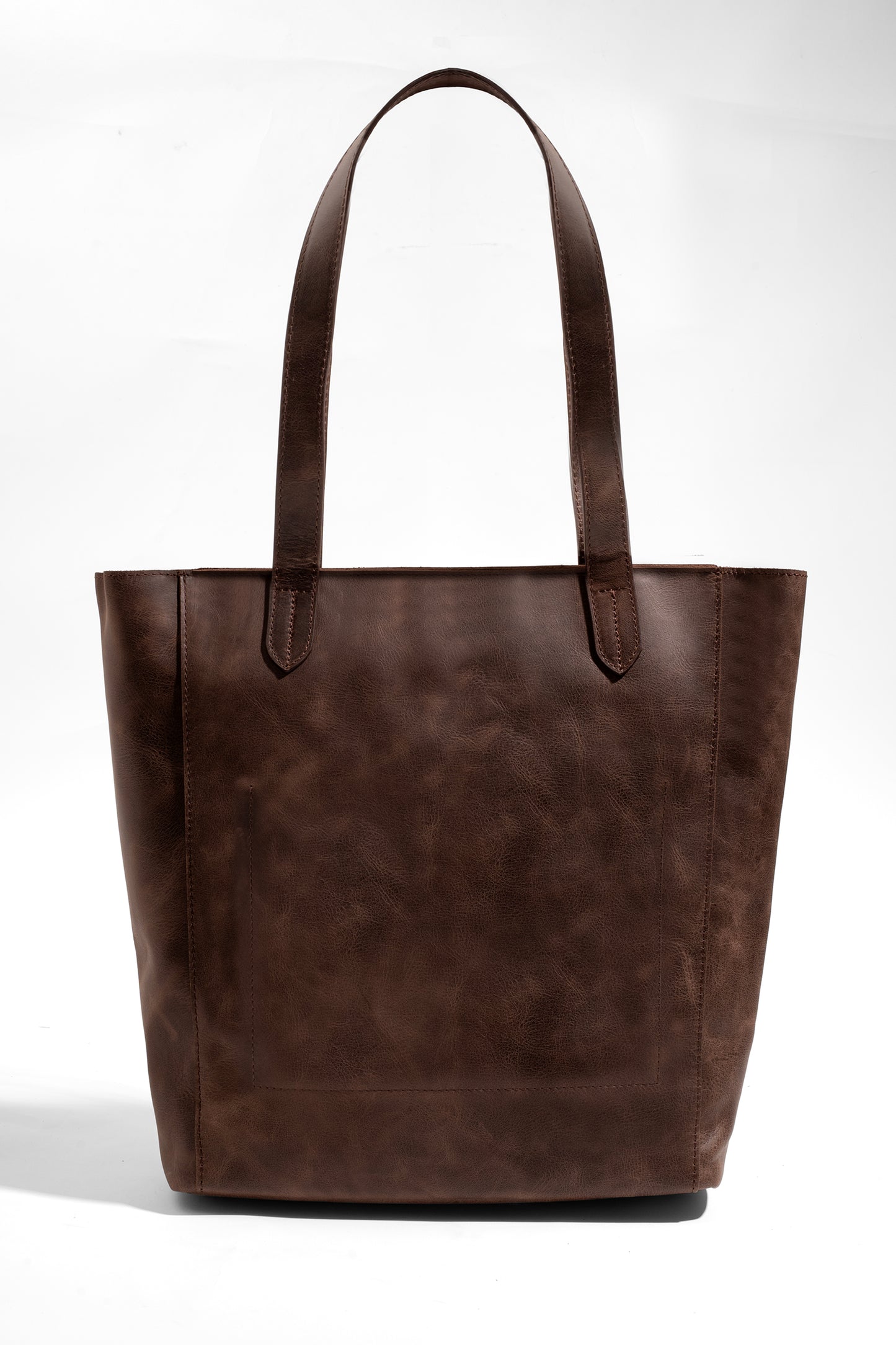 Daphne Everyday Large Tote - Kahverengi Hakiki Deri Omuz Çantası