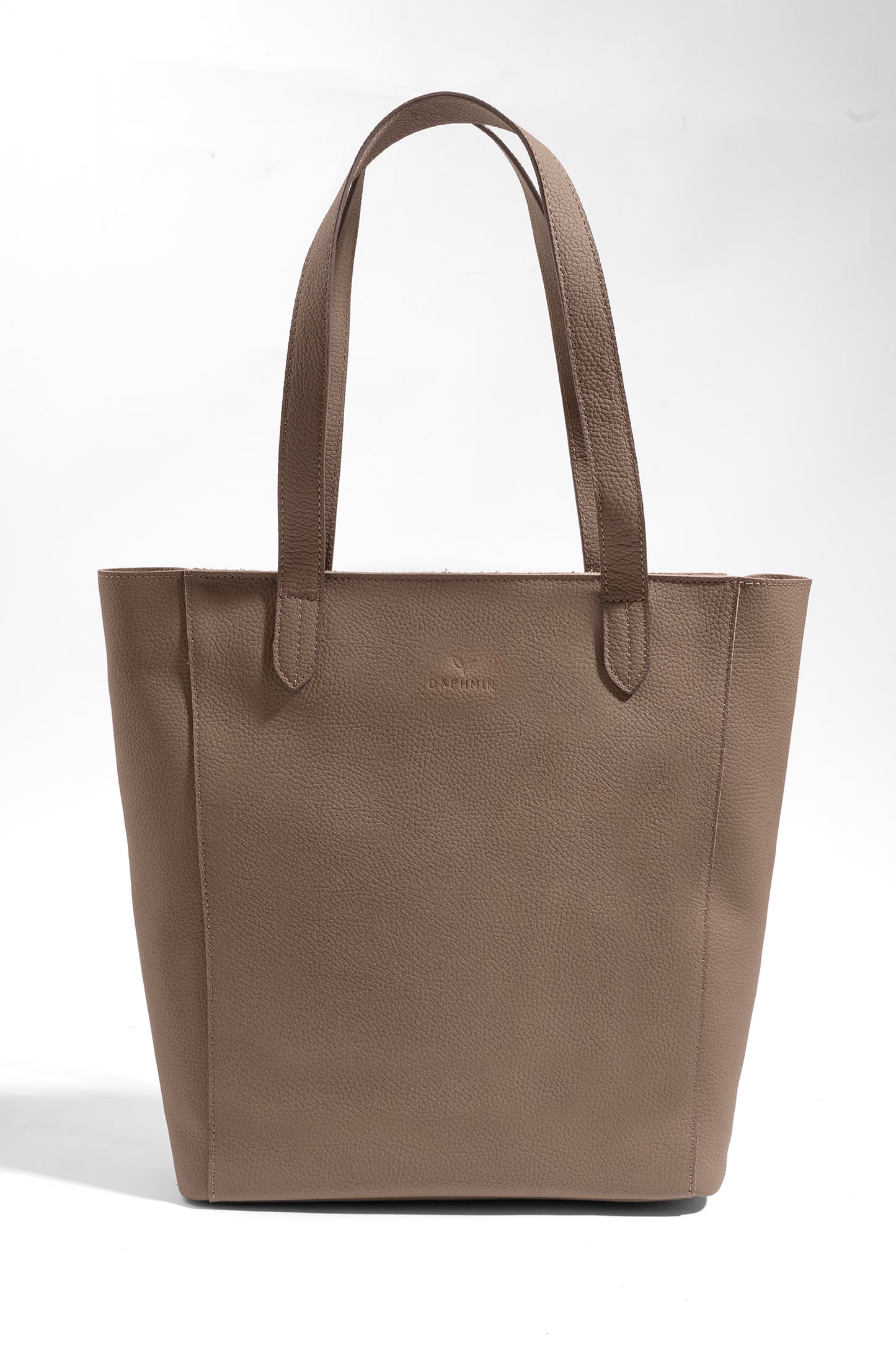 Daphne Everyday Large Tote - Vizon Hakiki Deri Omuz Çantası