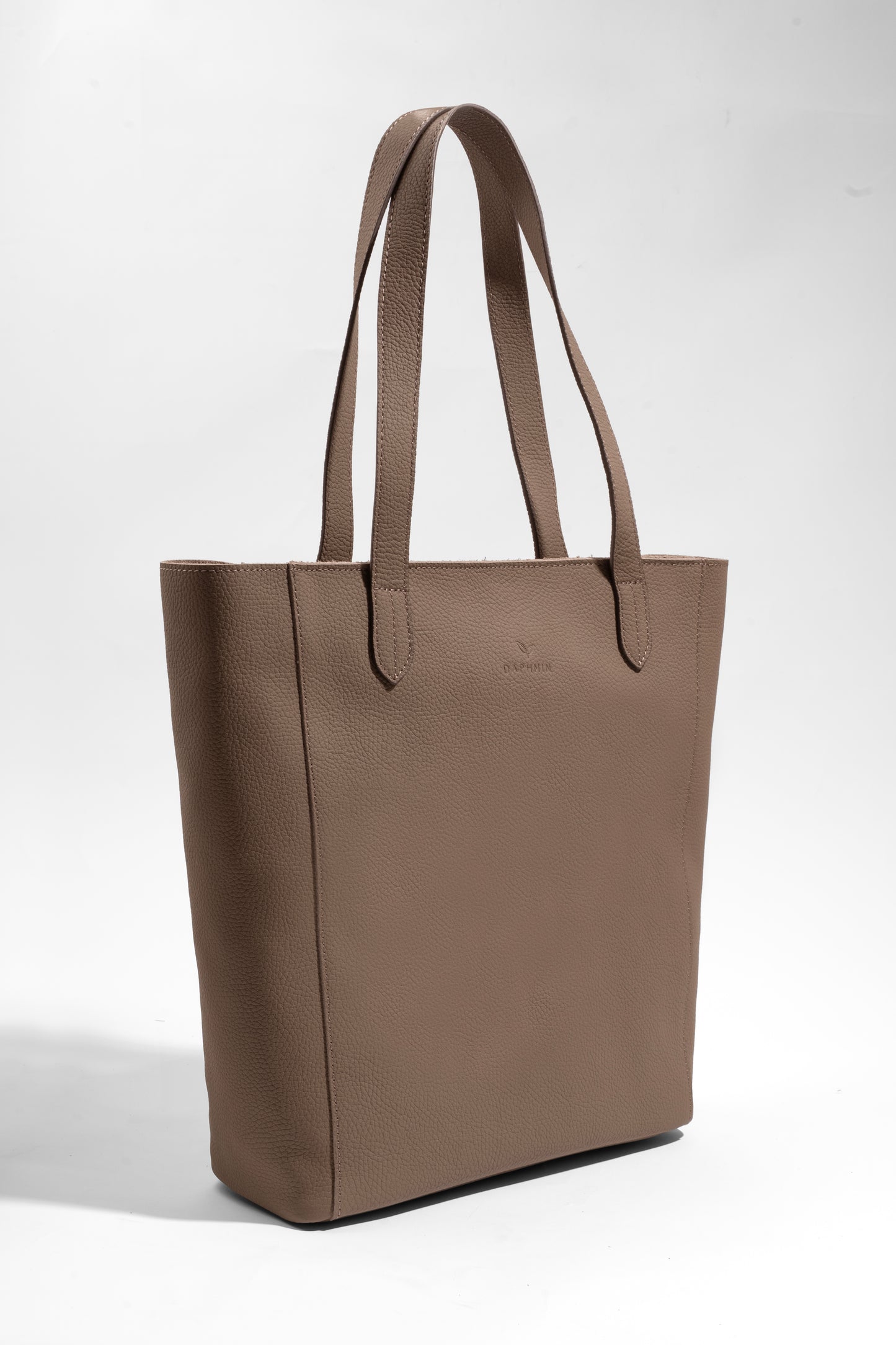 Daphne Everyday Large Tote - Vizon Hakiki Deri Omuz Çantası
