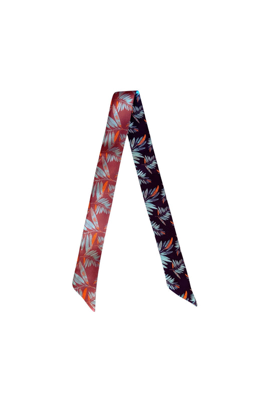 Twilly – Noir Jardin Desenli İpek Fular