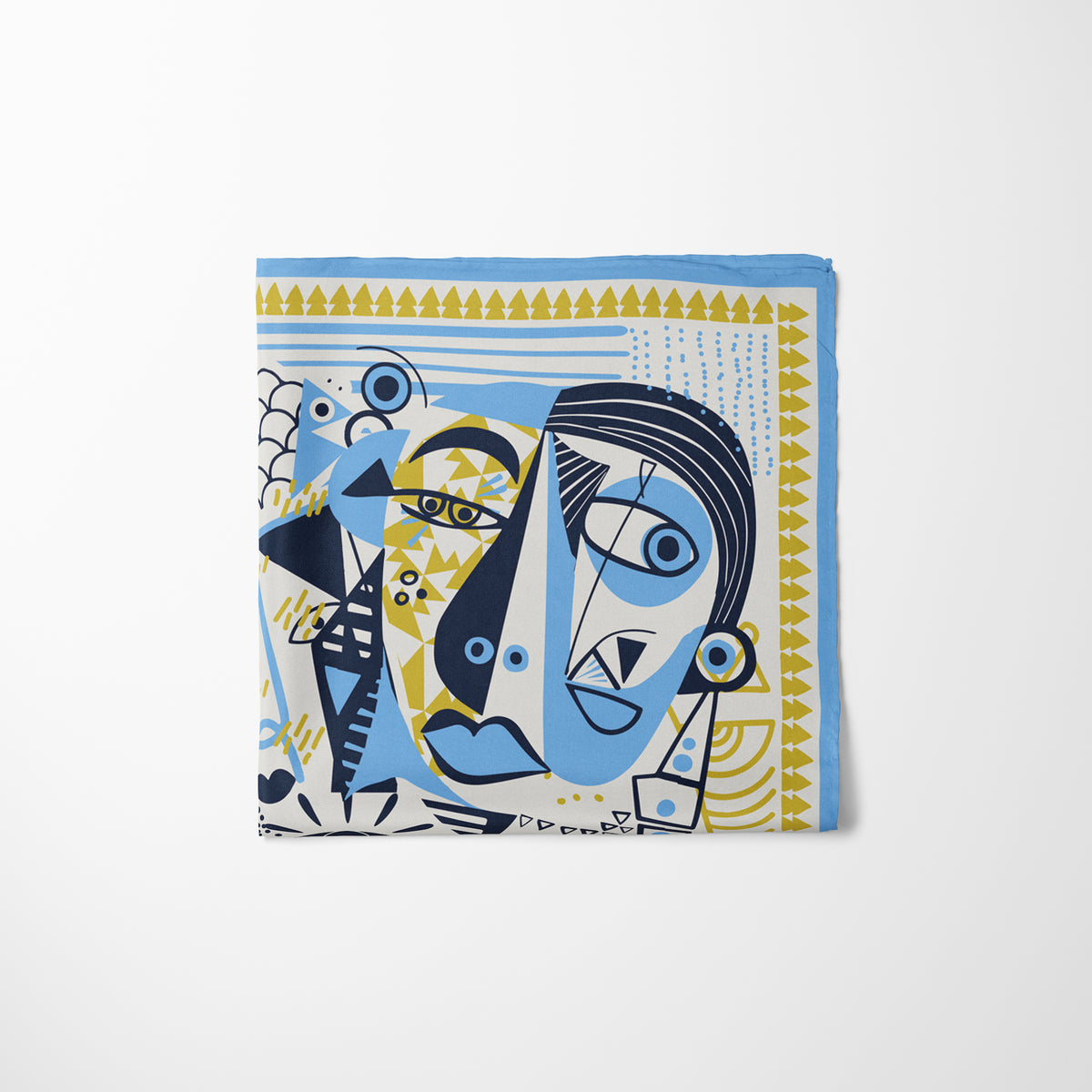 Contour Patterned Silk Scarf, image 7