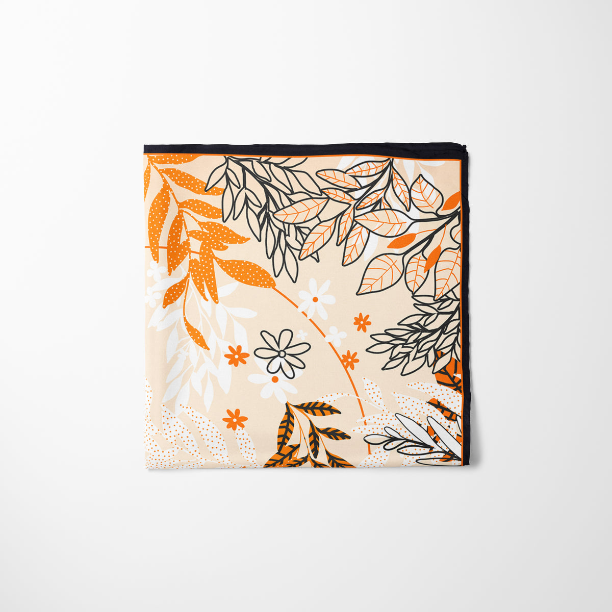 Oliva Patterned Silk Scarf, image 7