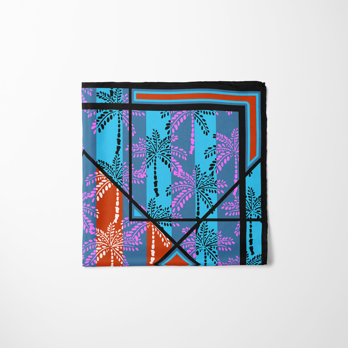 Palma Patterned Silk Scarf, image 6