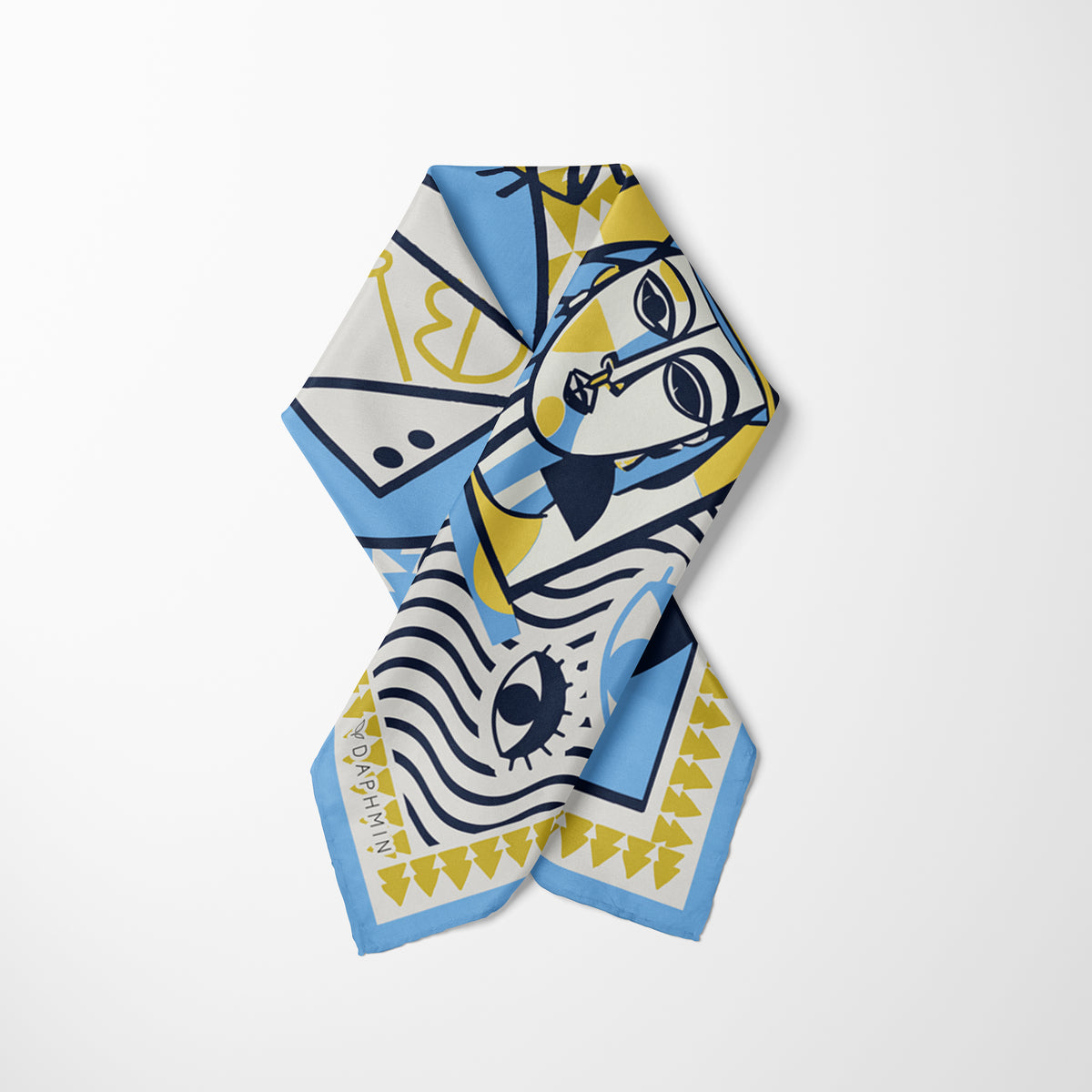 Contour Patterned Silk Scarf, image 5