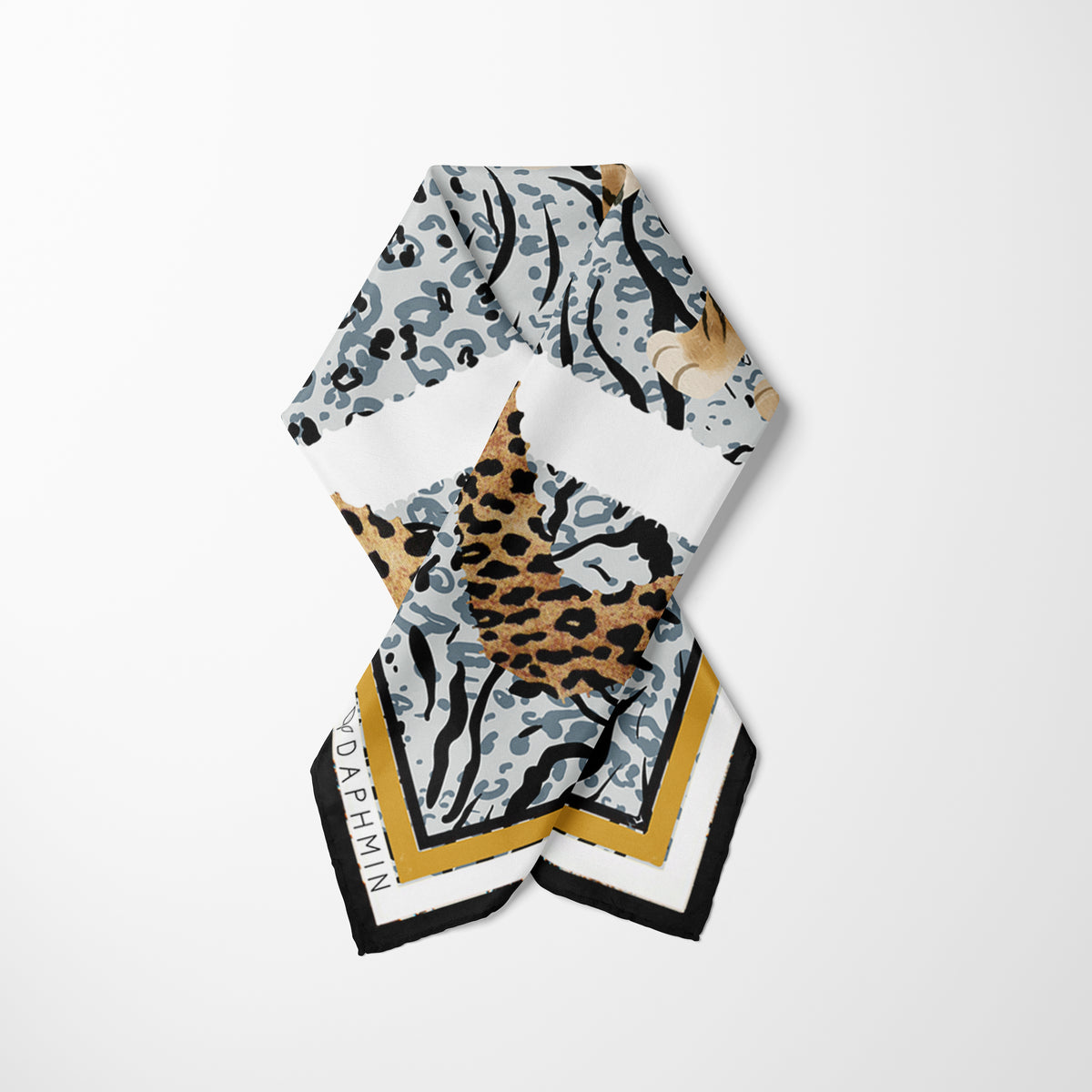 Savanna Patterned Silk Scarf, image 4